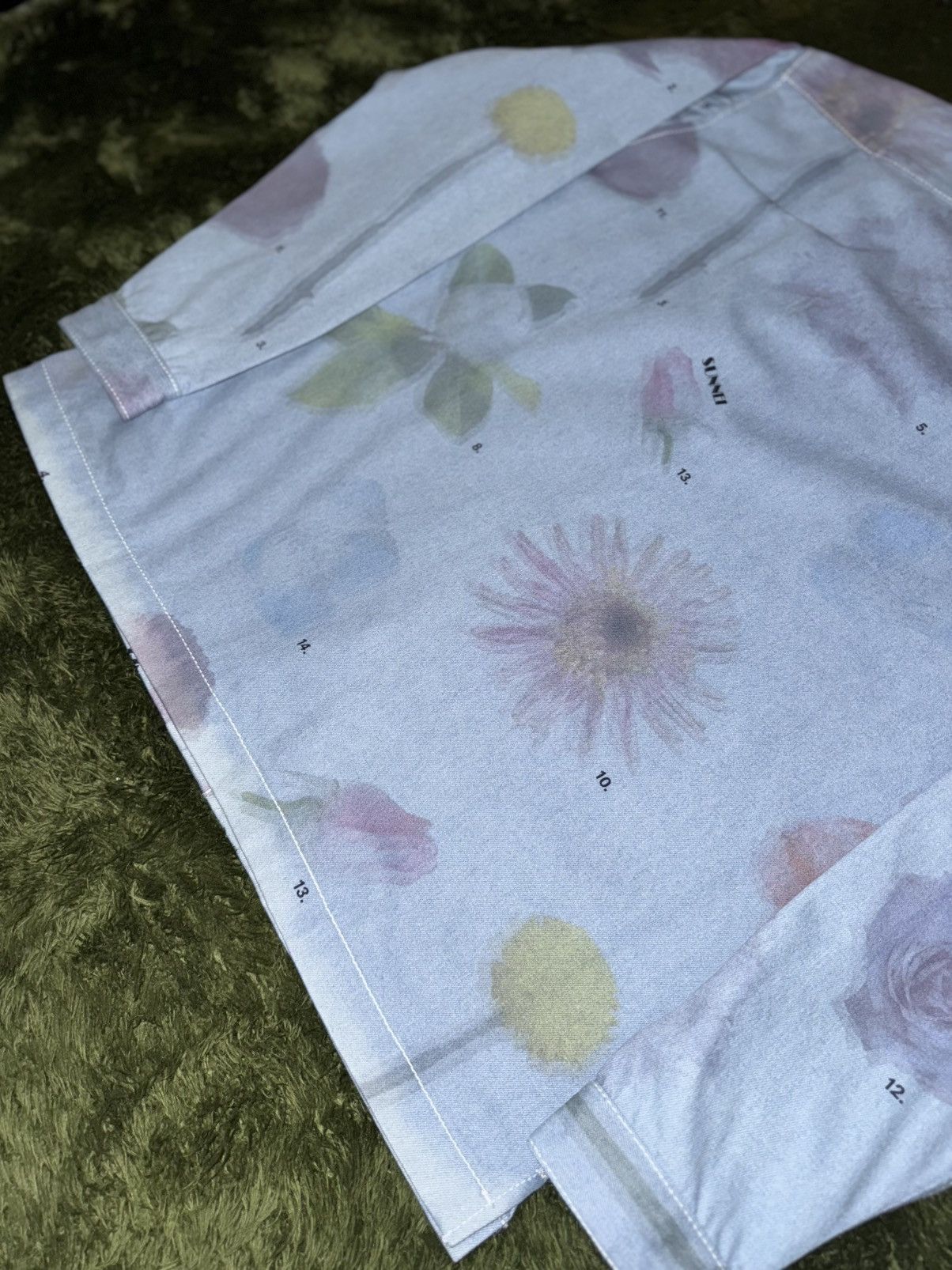 Sunnei [S] SUNNEI Floral Printed Relaxed Fit Denim Shirt Jacket Size US S / EU 44-46 / 1 - 9 Thumbnail