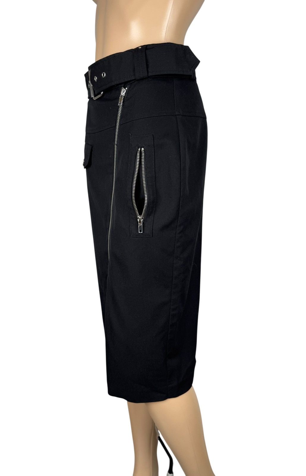 Jean Paul Gaultier Jean Paul Gaultier Lindex Skirt Pencil Full Zip Belted UK10 Size 28" / US 6 / IT 42 - 13 Thumbnail