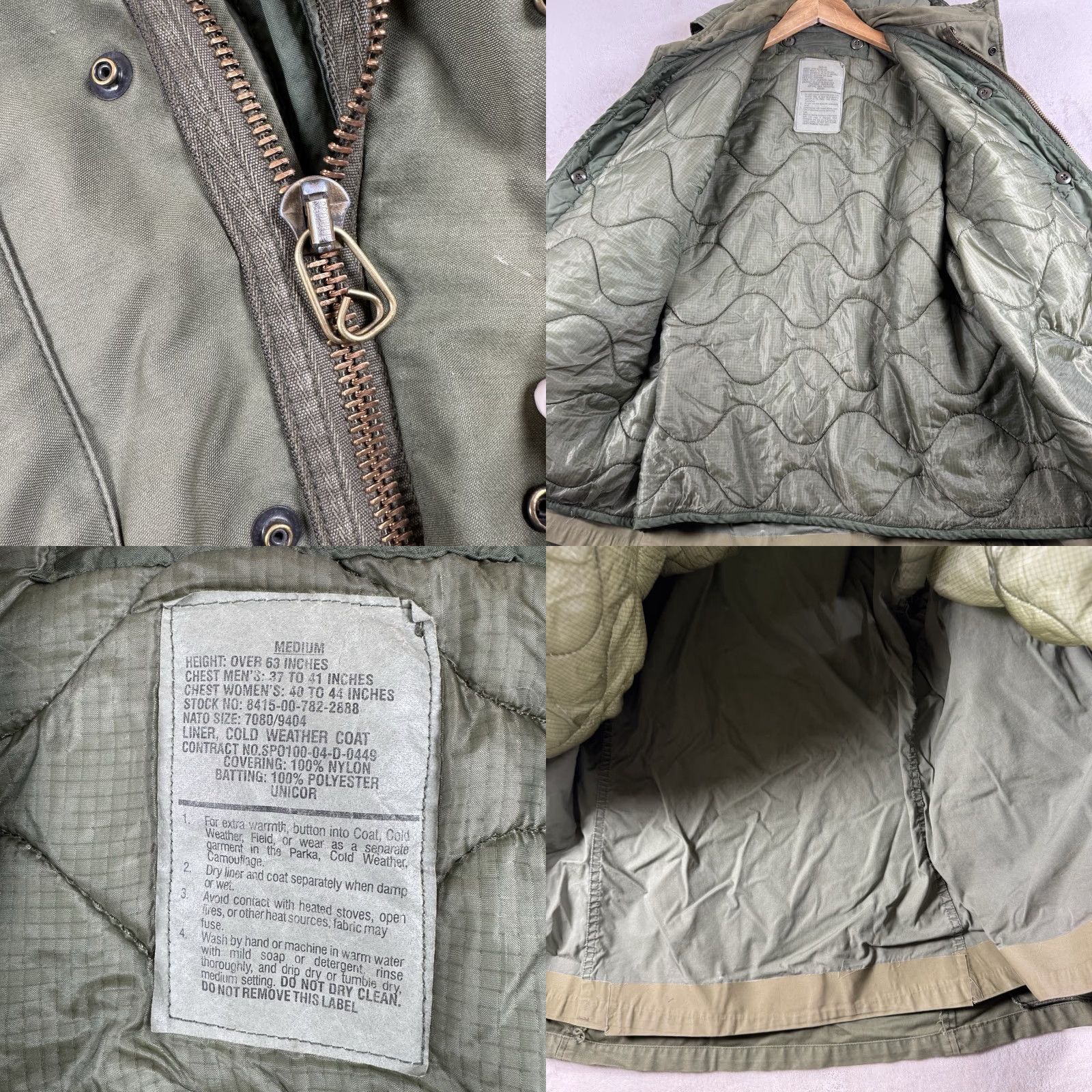 Vintage VINTAGE US Army M65 Jacket Quilted Liner Cold Weather Green M Mens 90s Grunge Size US M / EU 48-50 / 2 - 10 Thumbnail