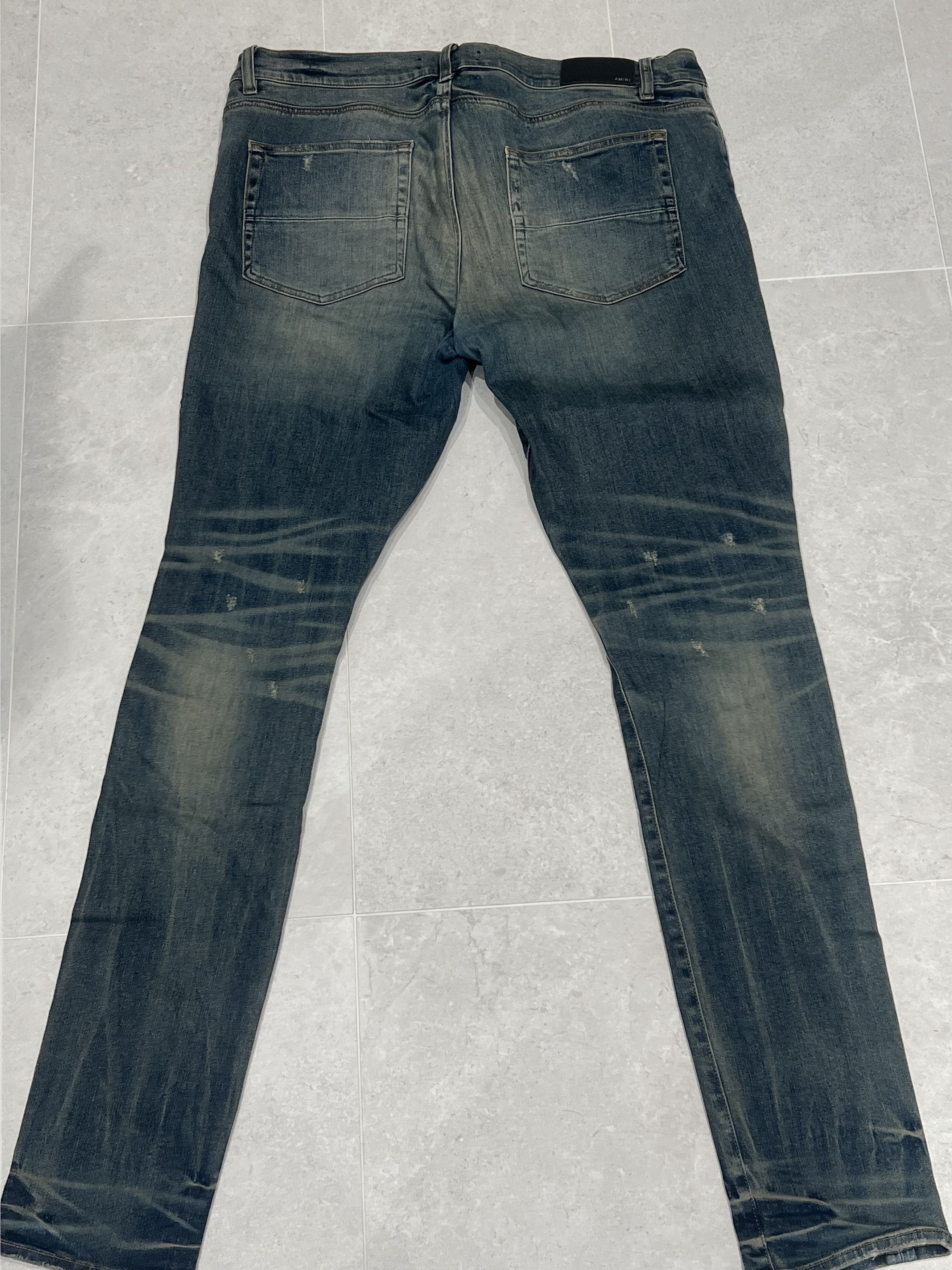 Amiri Amiri Broken Jean Dirty Indigo Size US 38 / EU 54 - 2 Thumbnail