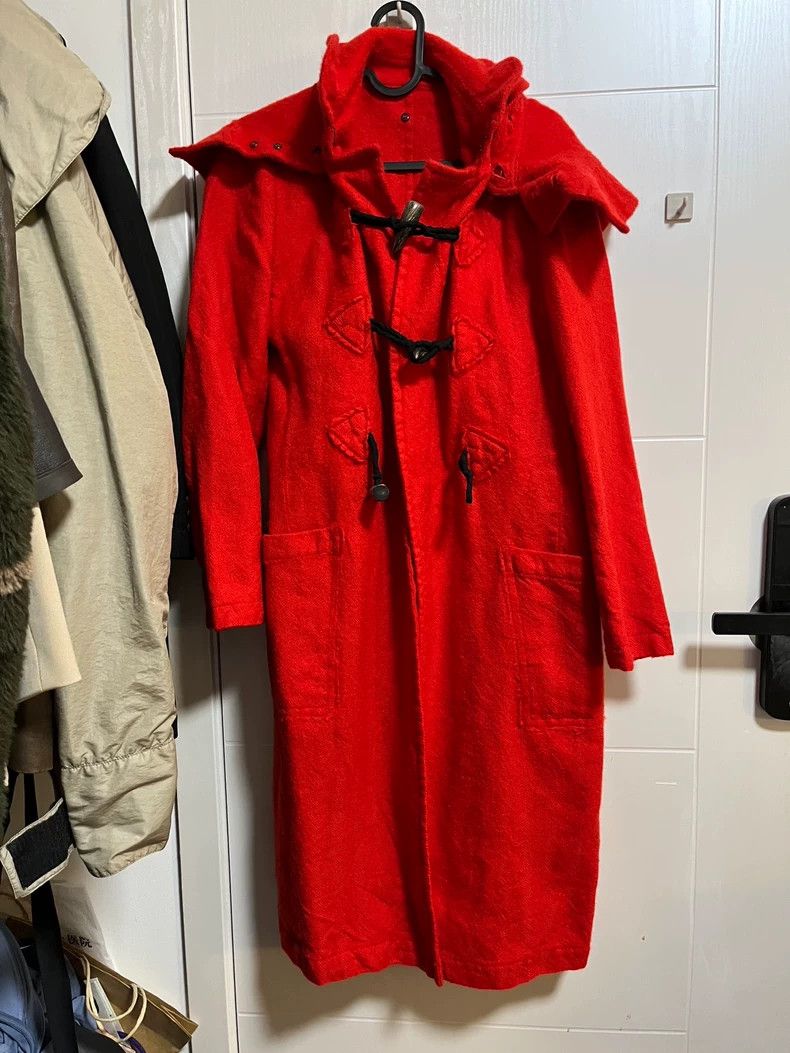 Y's Y's Wool Horn Button Red Coat Size US S / EU 44-46 / 1 - 1 Thumbnail