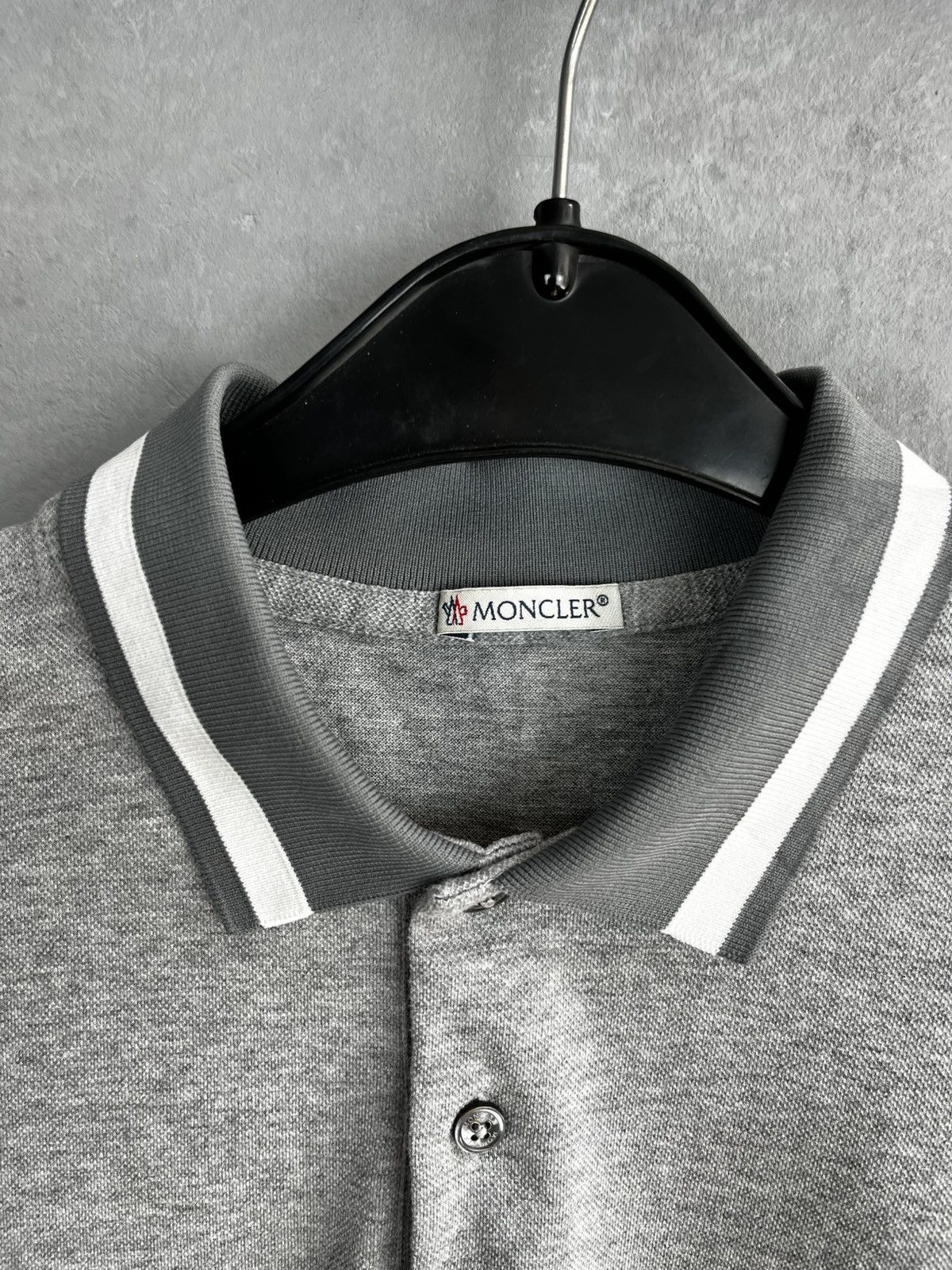 Moncler MONCLER Polo Shirt Cotton Logo Patch Short Sleeve Men's Size US L / EU 52-54 / 3 - 5 Thumbnail