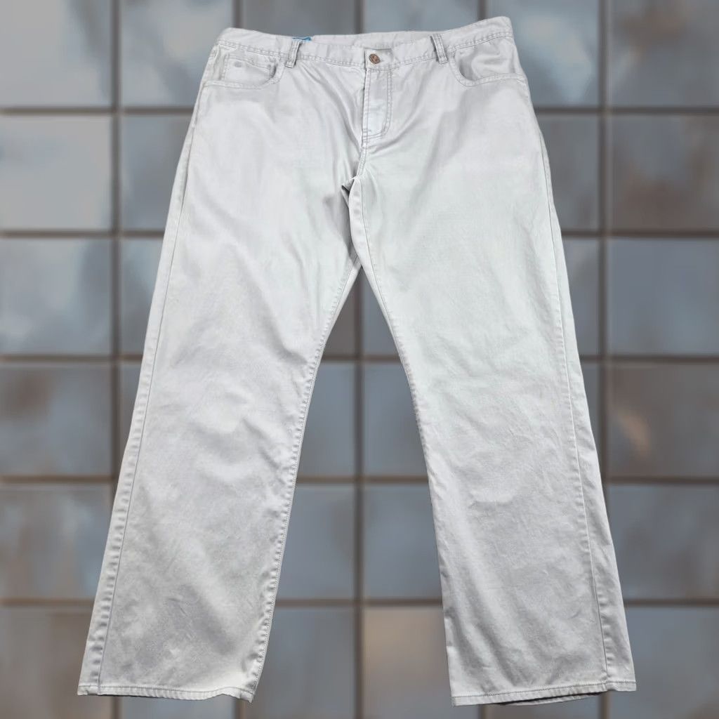 Tori Richard Tori Richard Pants Mens 40x30 Ivory Chino Stretch Straight Leg 5 Pocket Casual Chino Flat Front Size US 40 / EU 56 - 1 Thumbnail