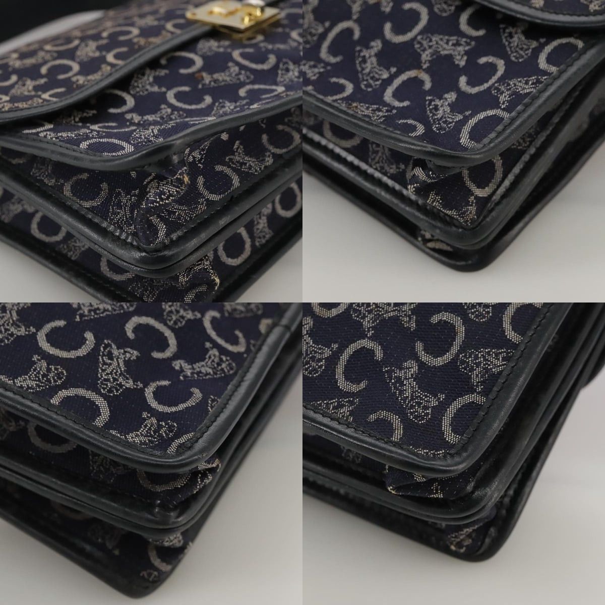 Celine CELINE C Sulky Hand Bag Canvas Navy Size ONE SIZE - 10 Thumbnail