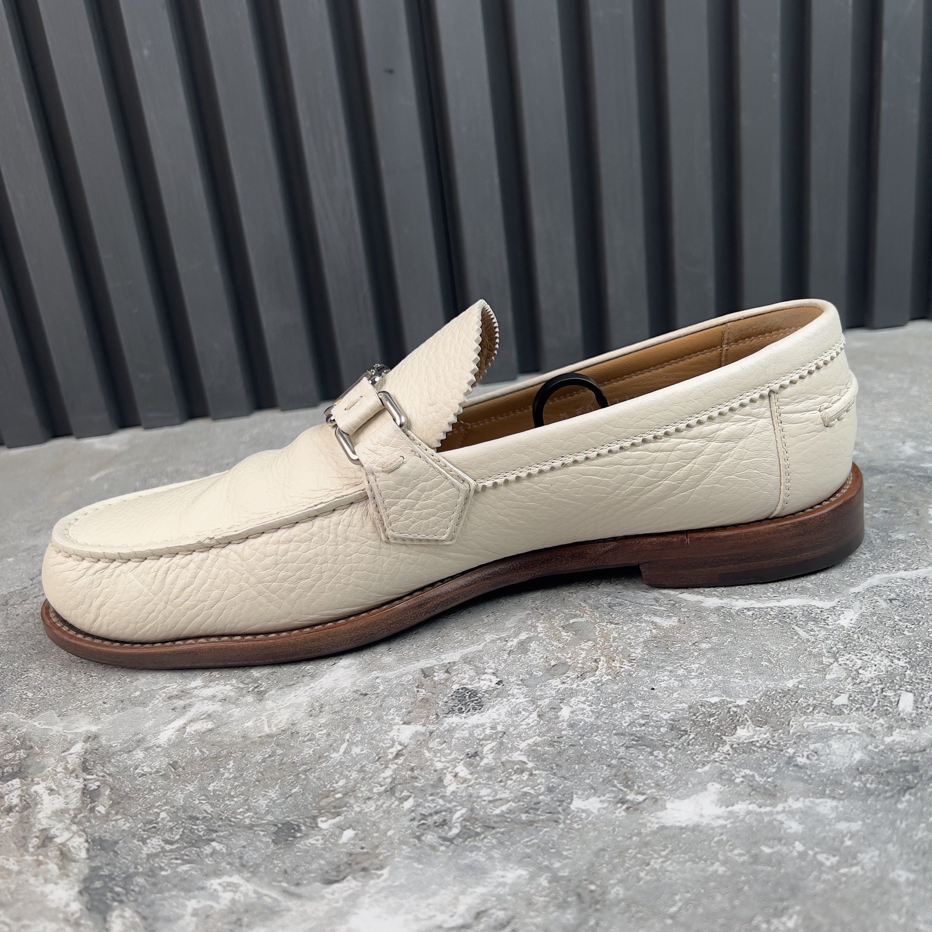 Louis Vuitton LV Major Loafers White Leather Size US 9 / EU 42 - 5 Thumbnail