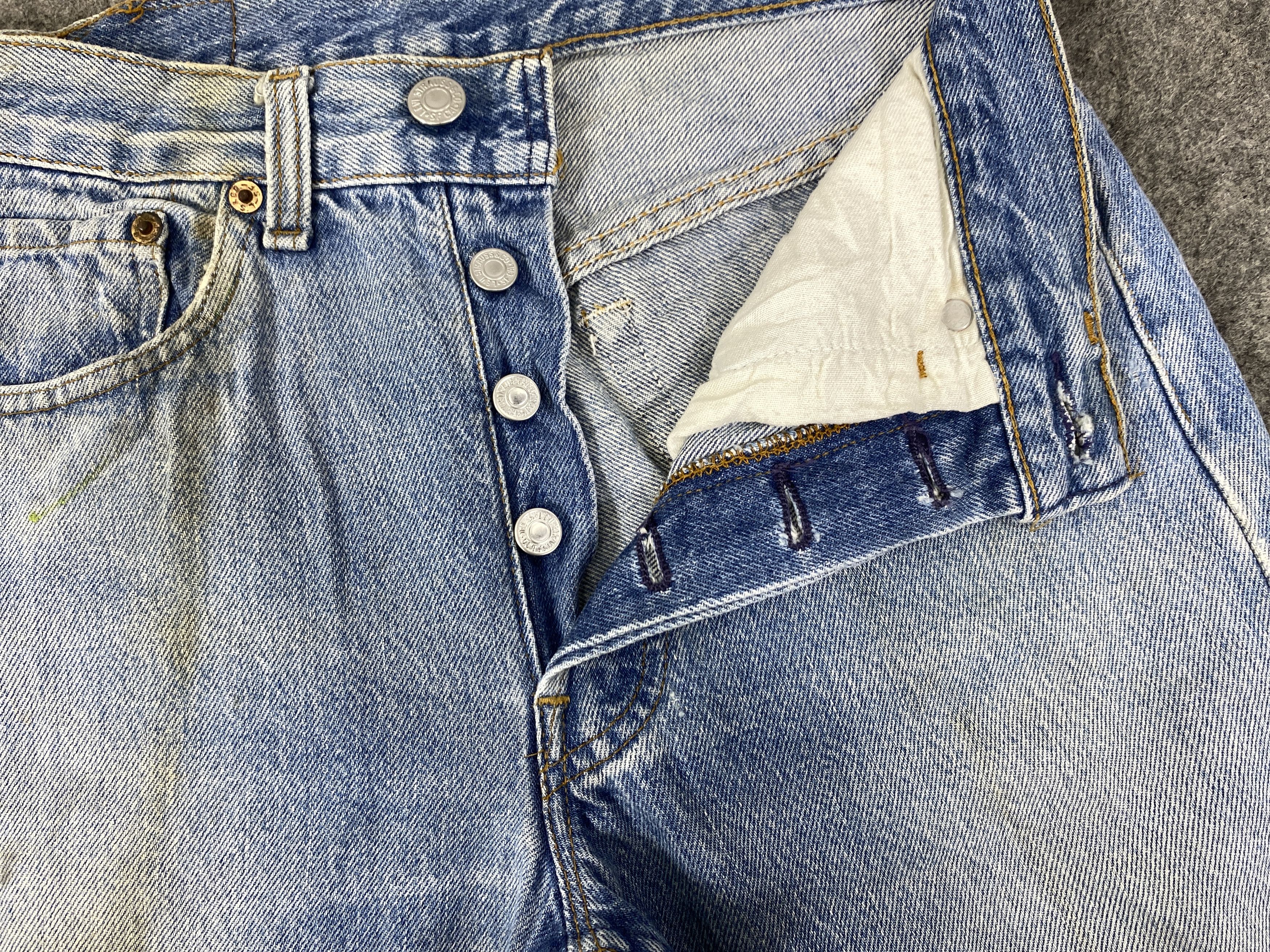 Levi's Light Blue Wash Vintage Levis 501 Jeans 26x26.5 - JN3086 Size US 26 / EU 42 - 6 Thumbnail