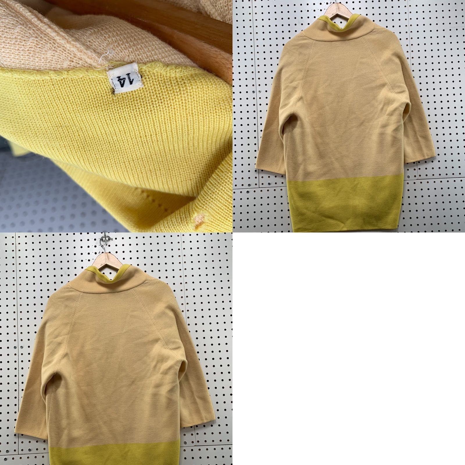 Vintage VINTAGE Coltalia Imports Cardigan Sweater Womens L Yellow Made Italy 22x28.5 Size L / US 10 / IT 46 - 9 Thumbnail