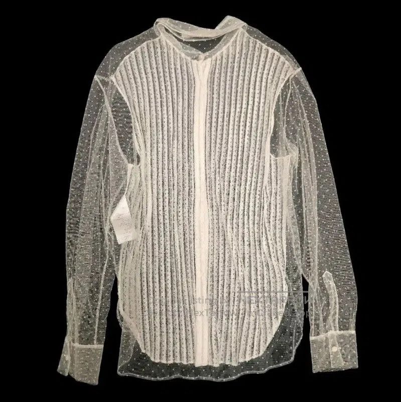 Dior Dior Long Sleeve White Sheer Blouse . Size M / US 6-8 / IT 42-44 - 2 Thumbnail