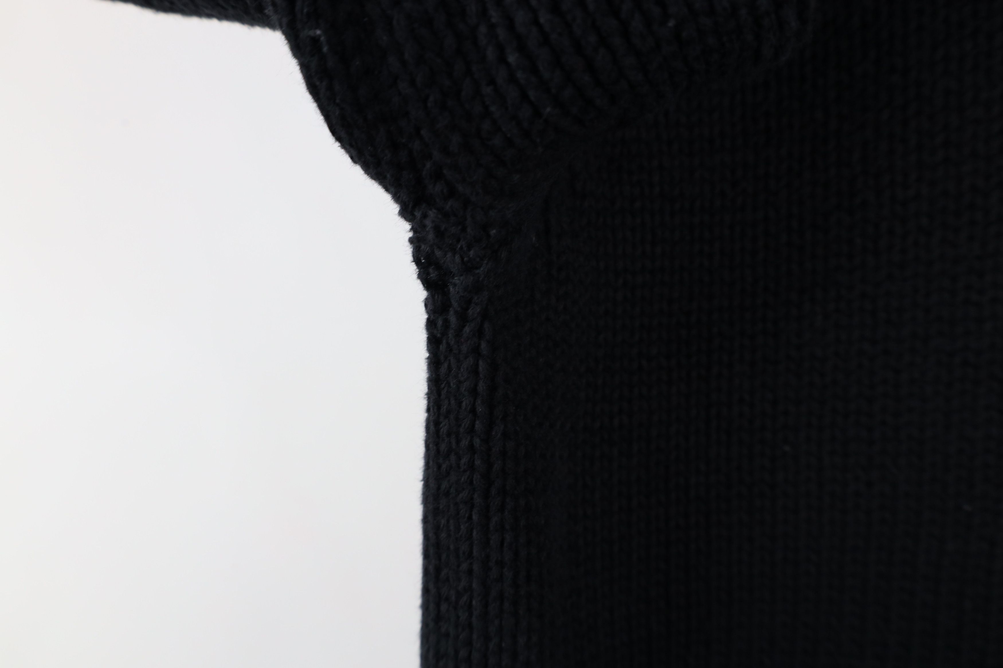 Vintage Vintage 90s Streetwear Blank Cotton Knit Turtleneck Sweater Size L / US 10 / IT 46 - 5 Thumbnail