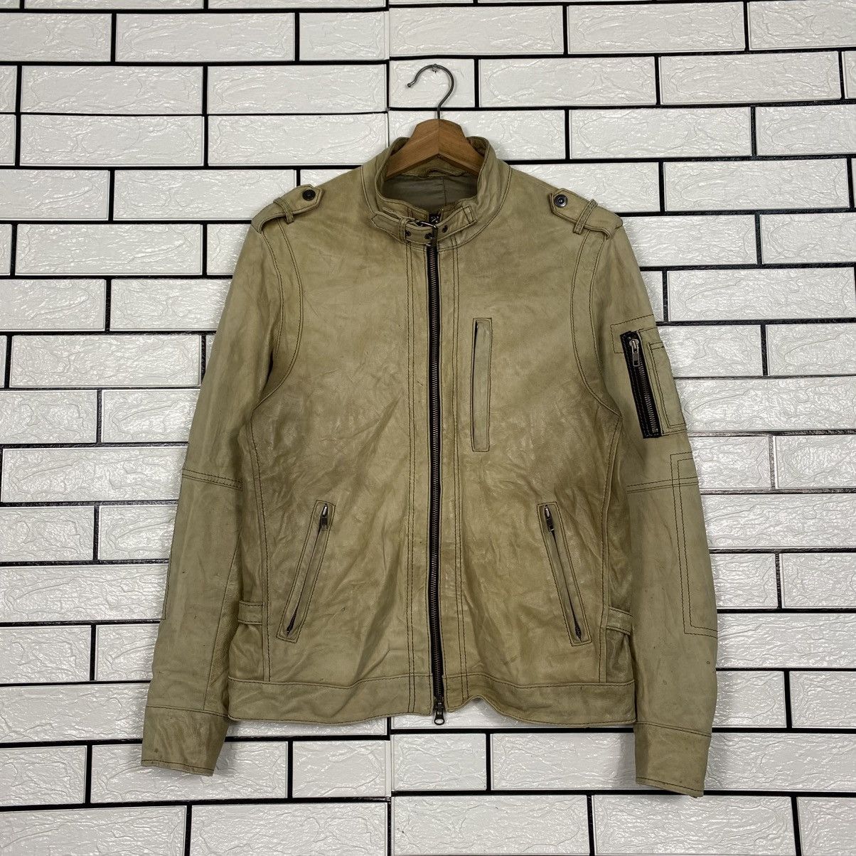 Japanese Brand 📌Vintage Cafe Racer Leather Jacket GGPX Issey Miyake Size US M / EU 48-50 / 2 - 2 Thumbnail