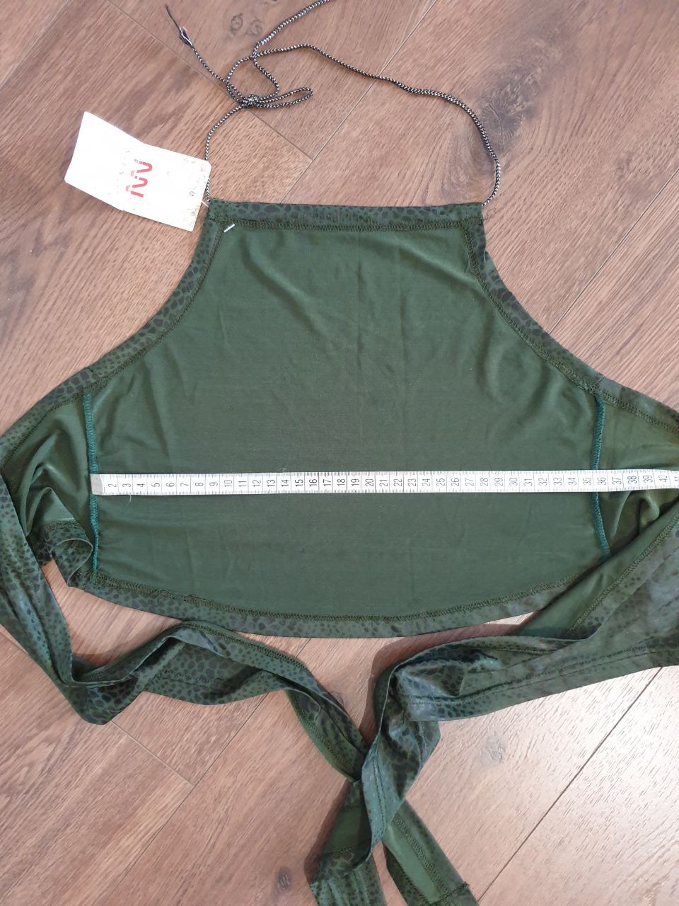 Other Forest Green Halter Crop top Lace up sz S Size S / US 4 / IT 40 - 4 Thumbnail