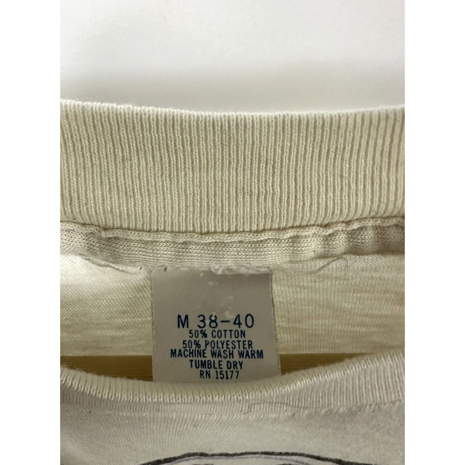 Vintage VINTAGE 80s Be Safer Be Seen Optometric Auxiliary Eye Paper Thin Worn T-Shirt M Adult Mens White Size US M / EU 48-50 / 2 - 3 Thumbnail