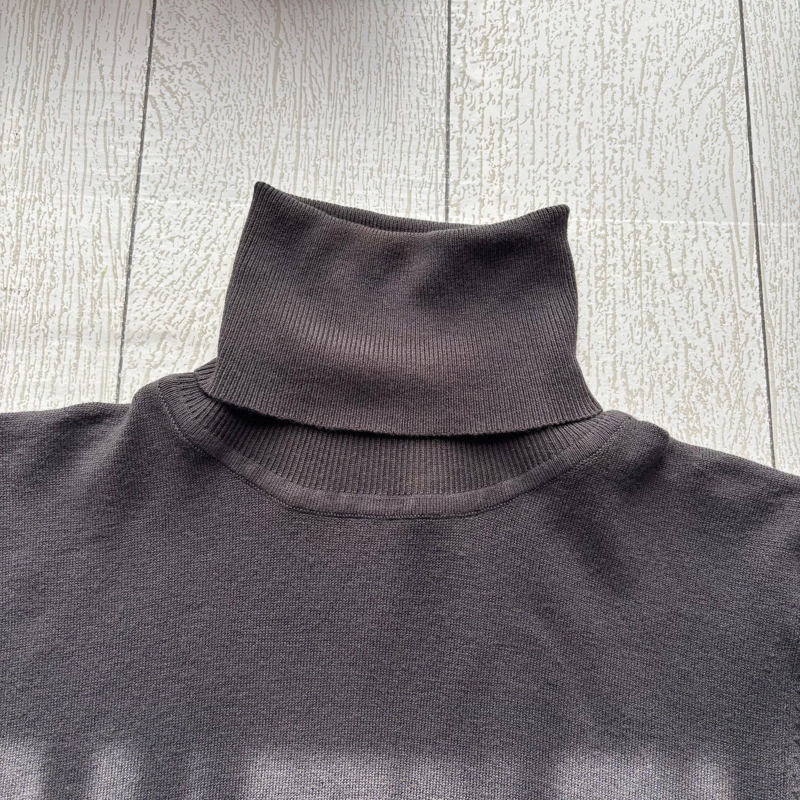 Zara Zara Gray Knit Turtleneck Sweater Dress Size L Size L / US 10 / IT 46 - 2 Thumbnail