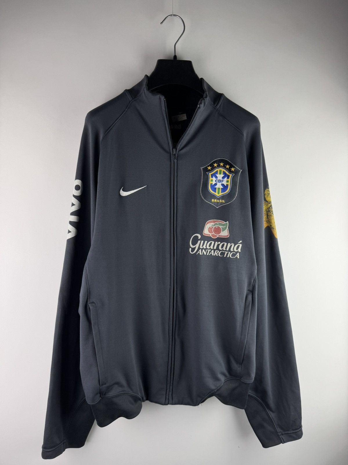Nike Vintage Brazil Nike Track Jacket World Cup 2006 Gray Size US M / EU 48-50 / 2 - 1 Thumbnail