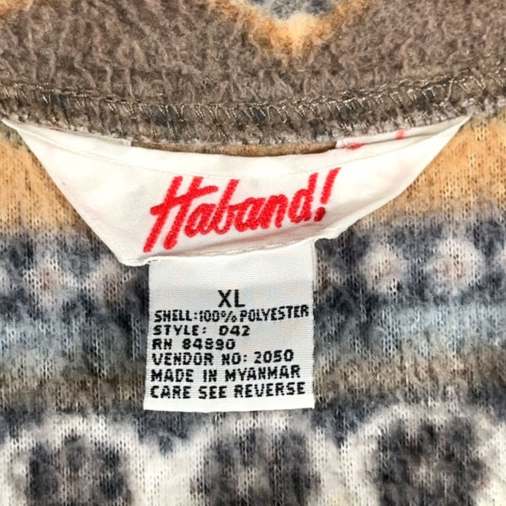 Haband VINTAGE Haband Southwest Jacket Womens XL Brown Orange Fleece Aztec 90s Size XL / US 12-14 / IT 48-50 - 4 Thumbnail