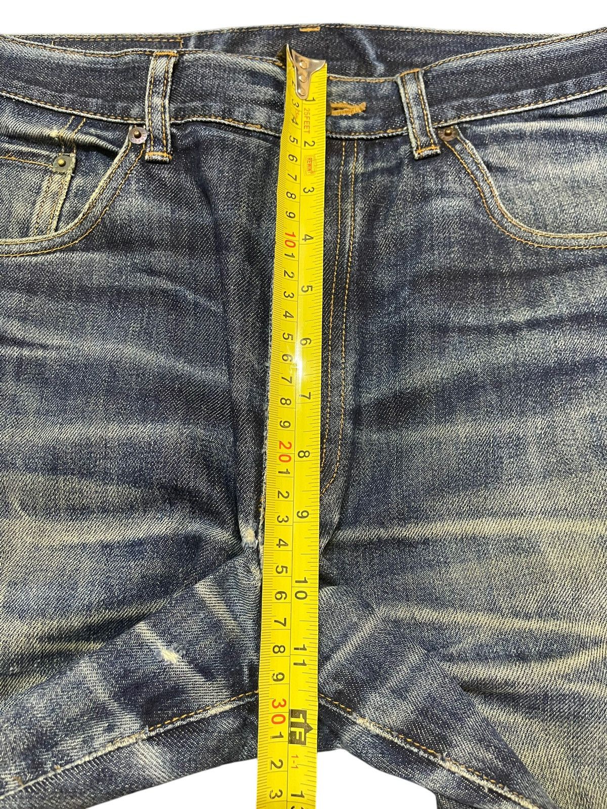 14th Addiction Vintage Japanese Brand Blue Faded Wash Style Baggy Jeans Size US 31 - 15 Thumbnail