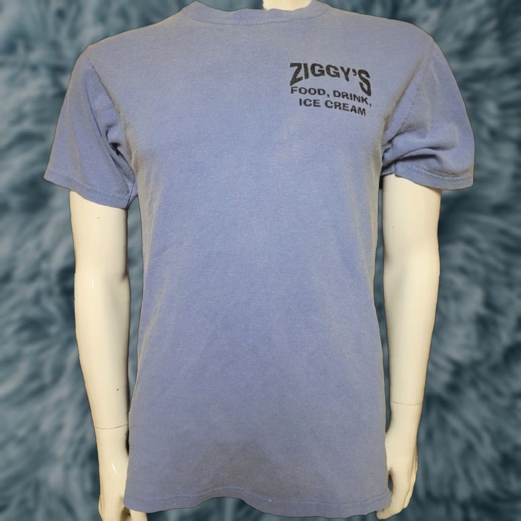 Comfort Colors Ziggys Food Drink Ice Cream T Shirt Small Plymouth MA Get Ziggy With It Shirt Mens S Blue Cotton Graphic Tee Ice Cream Dairy 90s Theme Size US S / EU 44-46 / 1 - 1 Thumbnail