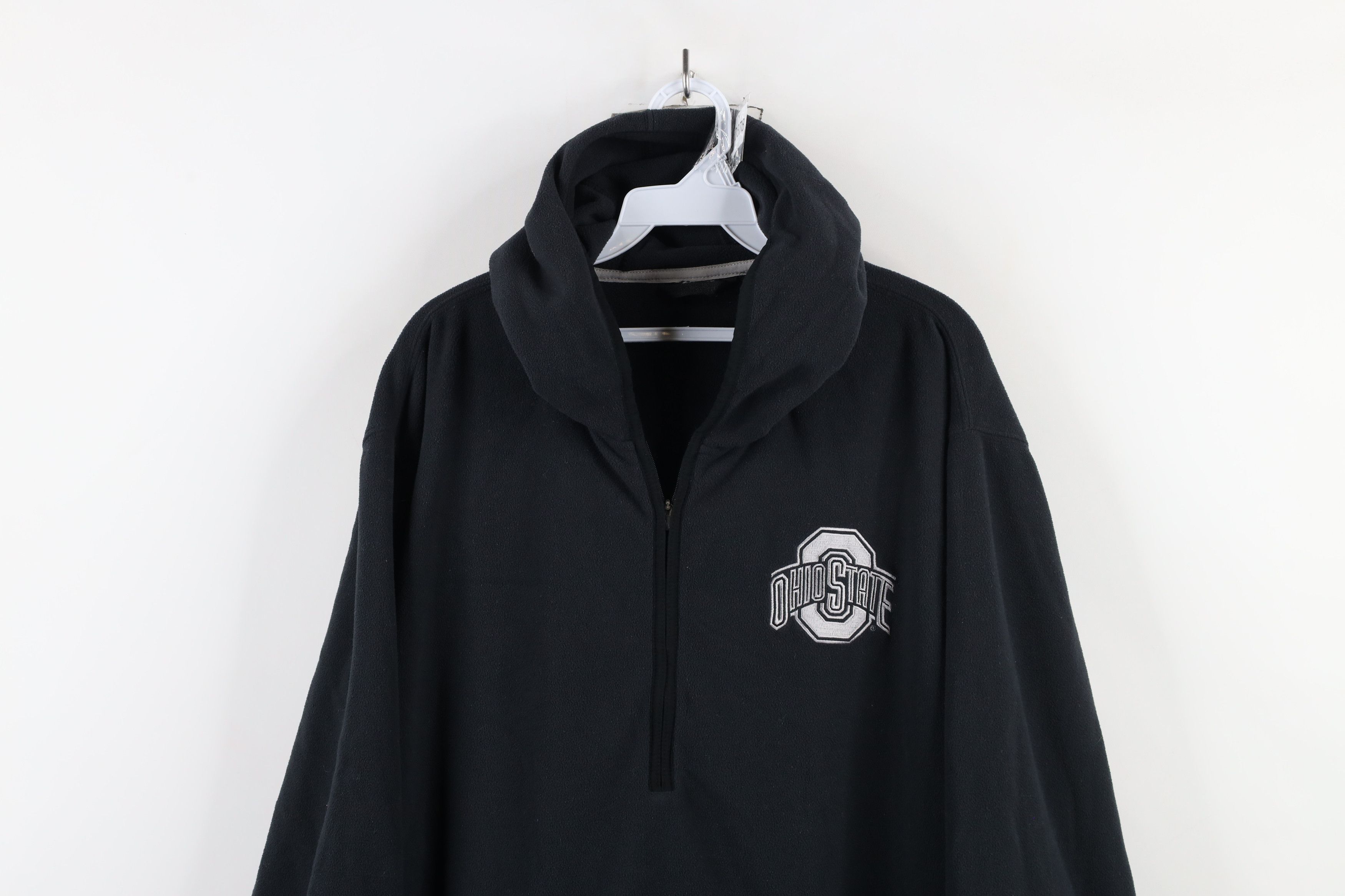 Nike × Vintage Vintage Nike Mini Swoosh Ohio State University Fleece Hoodie Size US XXL / EU 58 / 5 - 2 Thumbnail