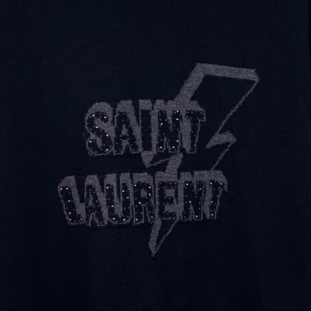 Saint Laurent Paris HW0427 Yves Saint laurent black beaded cotton hoodie Size M / US 6-8 / IT 42-44 - 4 Thumbnail