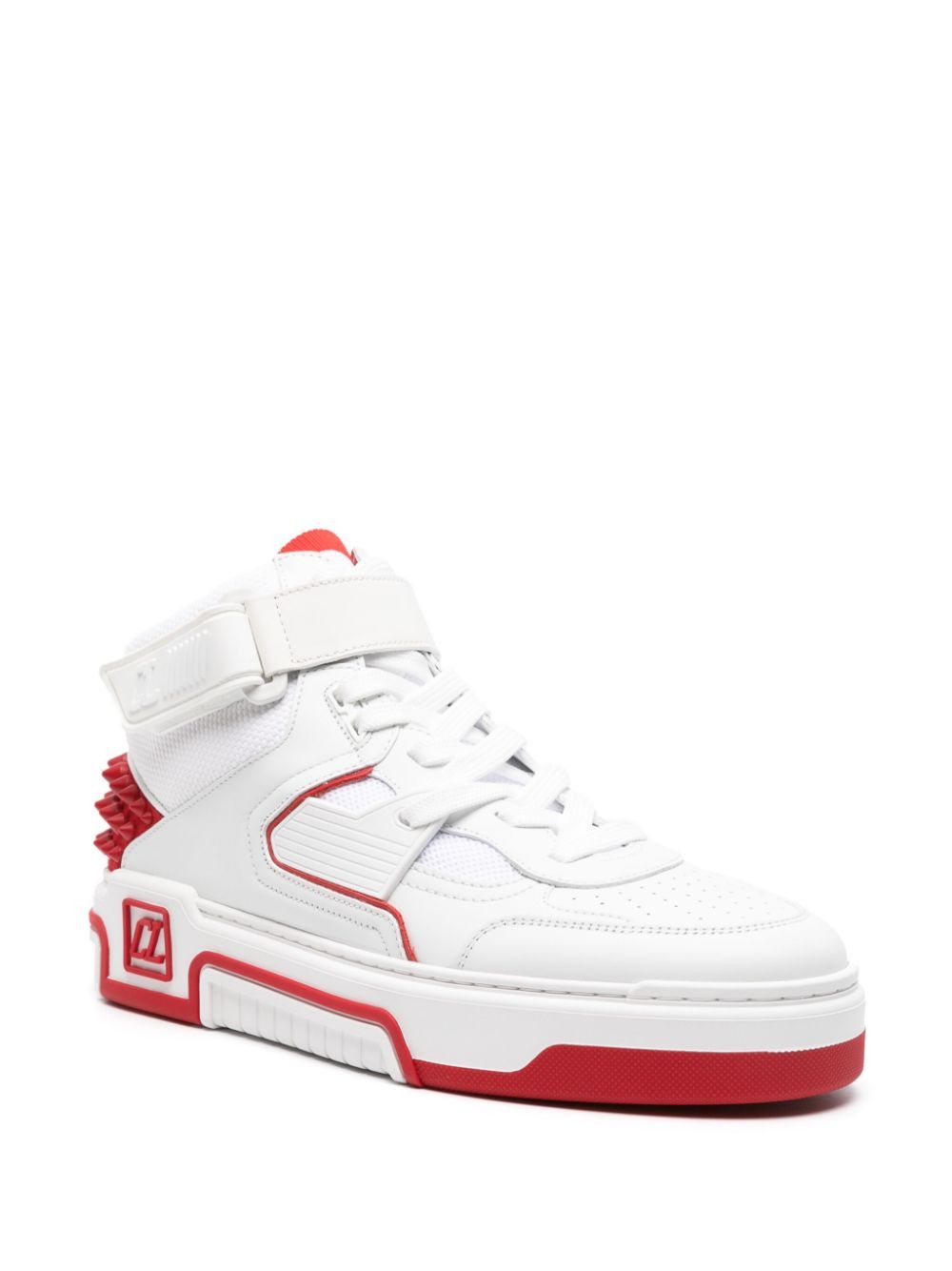 Christian Louboutin o1s1wg111124 Astroloubi Mid Flat in White/Loubi Size US 8 / EU 41 - 3 Thumbnail