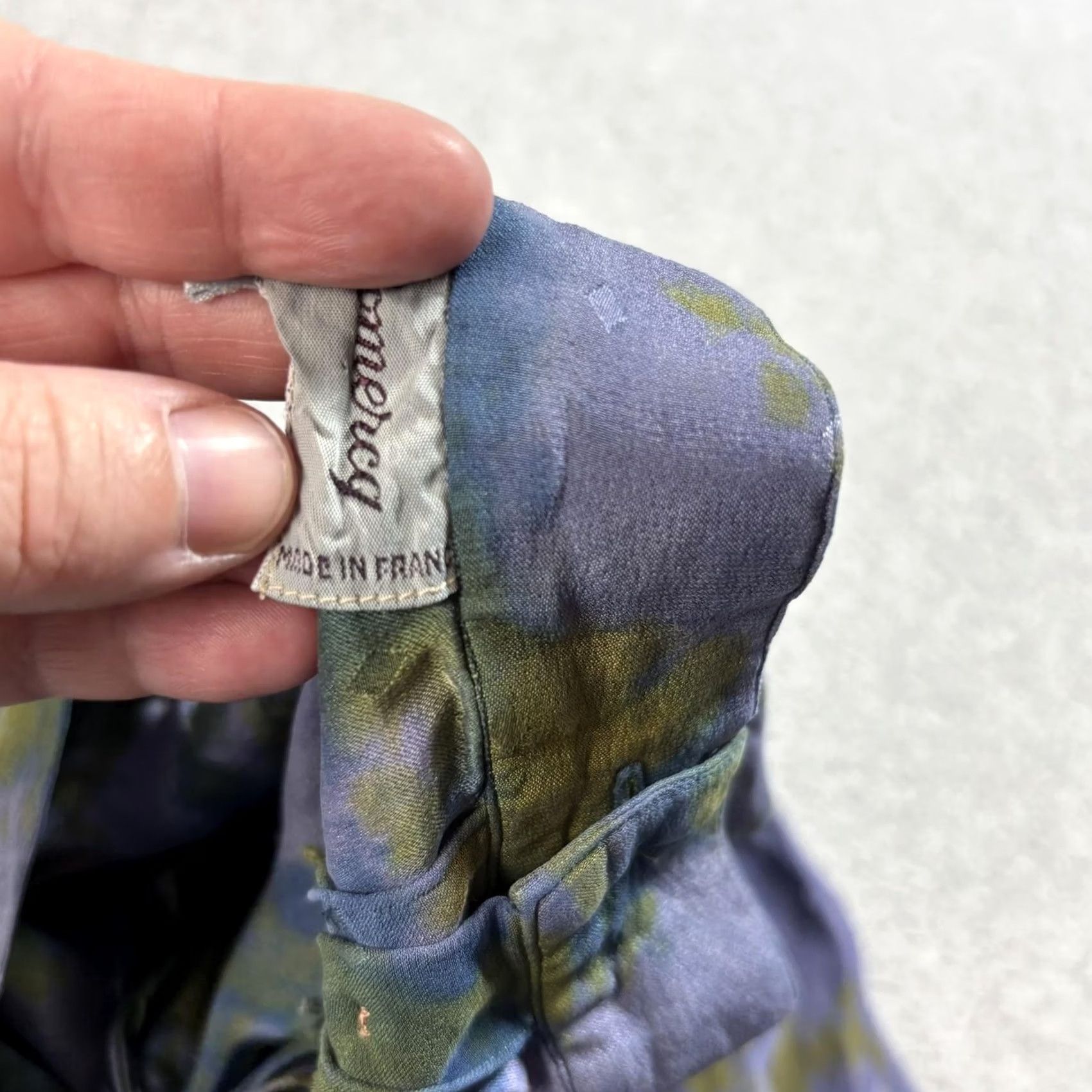 Vintage VINTAGE Michele Domercq Silk Skirt Shirt Women 38 Purple Tye-dye Maxi Boho France READ Size XS / US 0-2 / IT 36-38 - 6 Thumbnail