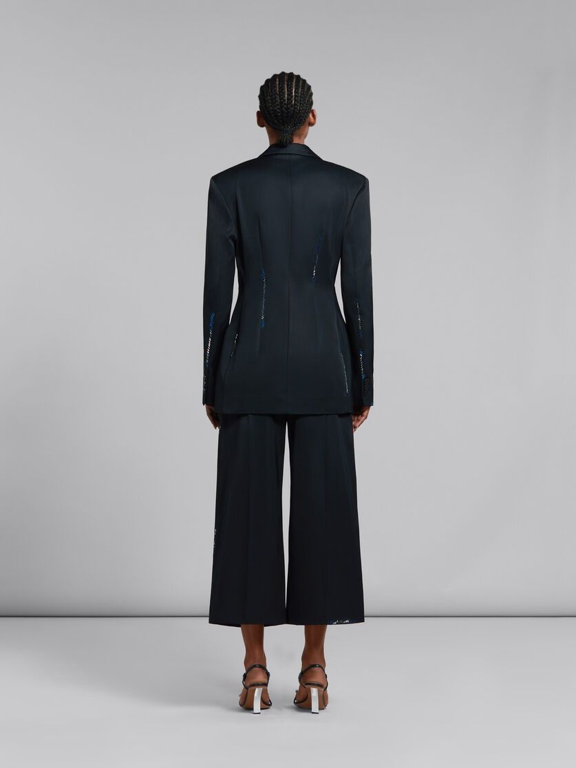 Marni o1w1db10125 Duchesse Satin Jacket in Black Size XL / US 12-14 / IT 48-50 - 4 Thumbnail