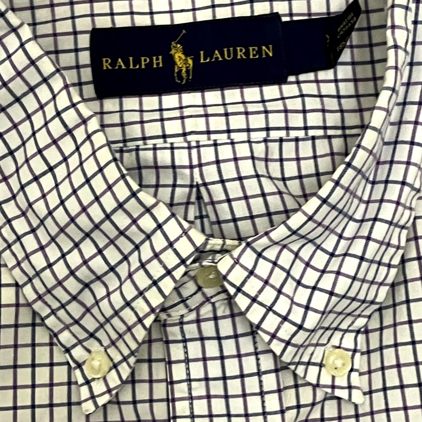 Ralph Lauren Ralph Lauren Shirt Mens XL Cotton Button Down Long Sleeve Blue White Check Size US XL / EU 56 / 4 - 6 Thumbnail