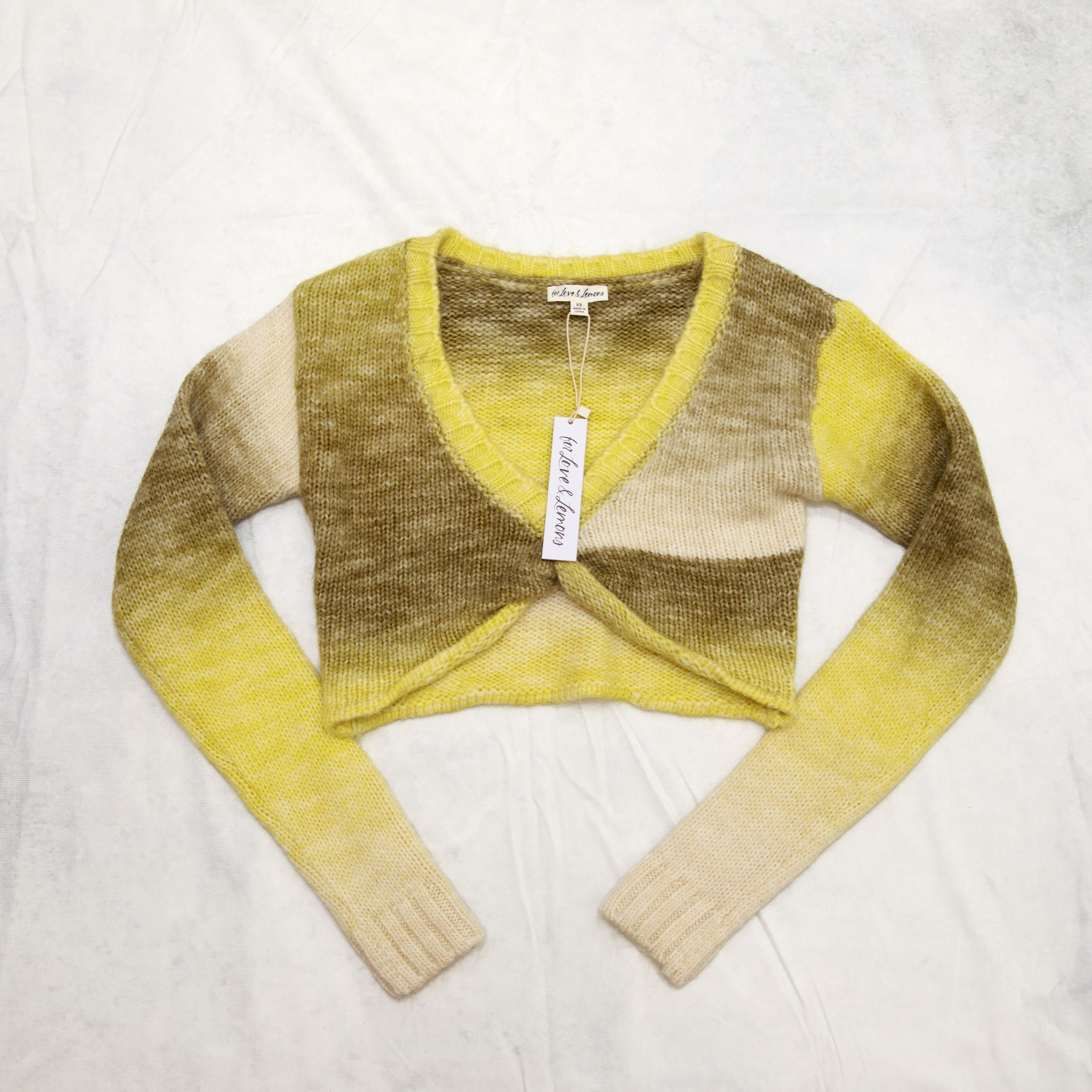For Love & Lemons For Love and Lemons Celeste Sweater Yellow Wool Twist XS Size XS / US 0-2 / IT 36-38 - 1 Thumbnail