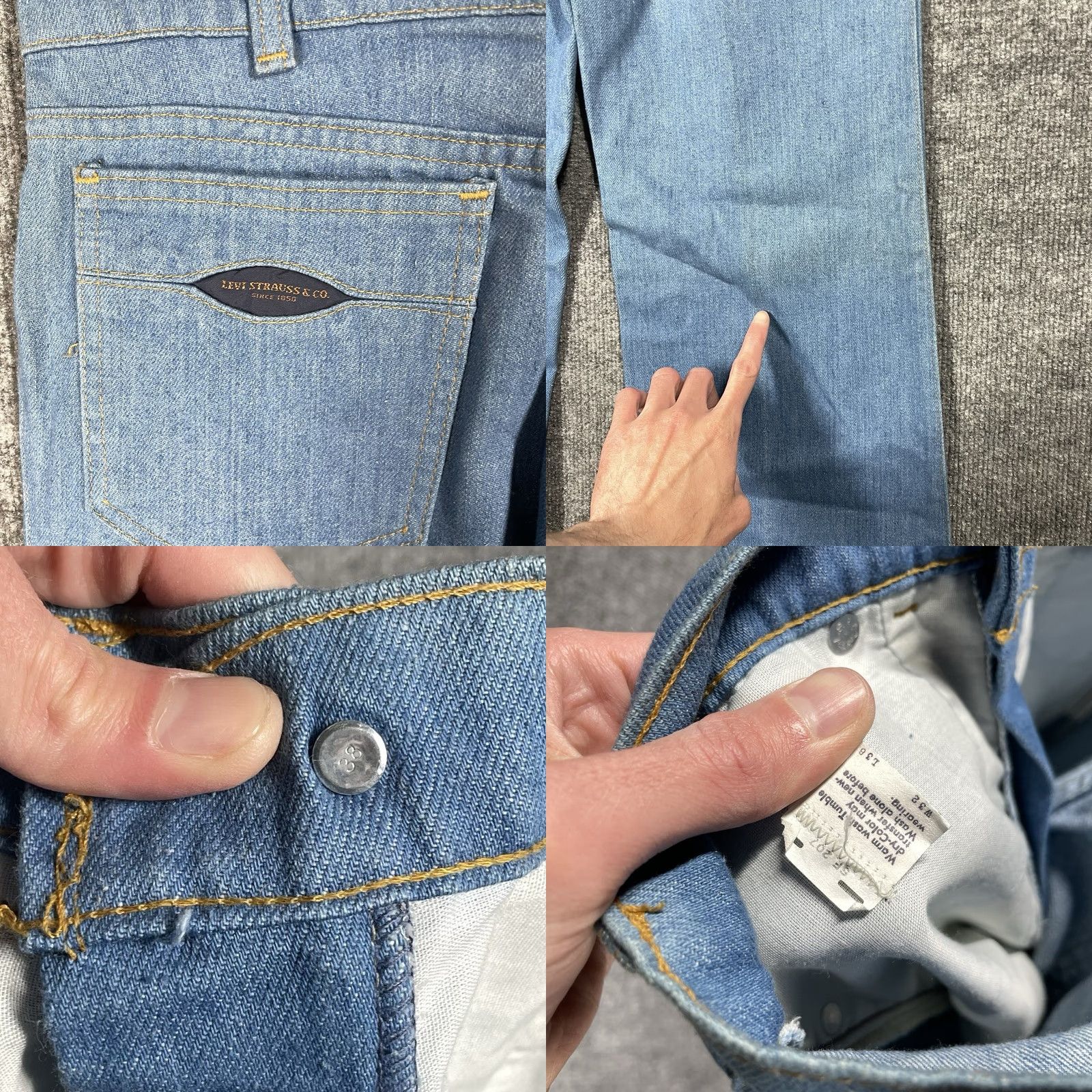 Levi's VINTAGE Levi's Jeans Denim 501 Series Size 32x38 Unisex USA Orange Tab Men’s 1980s Straight Jeans Size US 32 / EU 48 - 9 Thumbnail