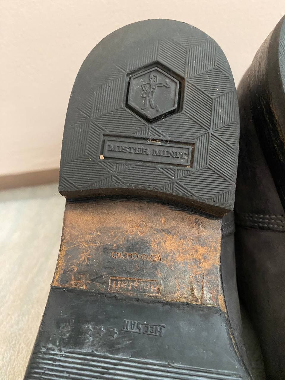 Belstaff × Vintage 🔥 BELSTAFF Women's Gray Leather Biker Boots Size US 6 / IT 36 - 10 Thumbnail