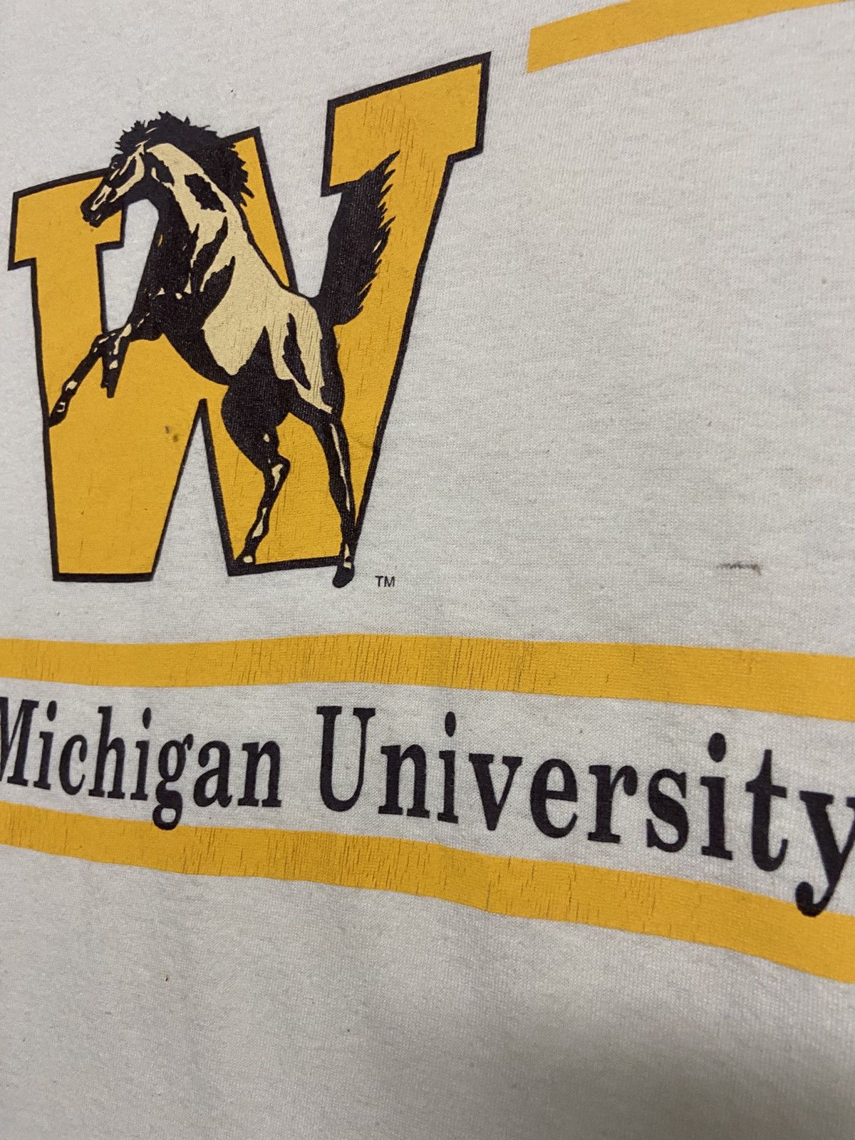 Vintage Vintage 90s Western Michigan University Single Stitch Tee Size US XL / EU 56 / 4 - 3 Thumbnail