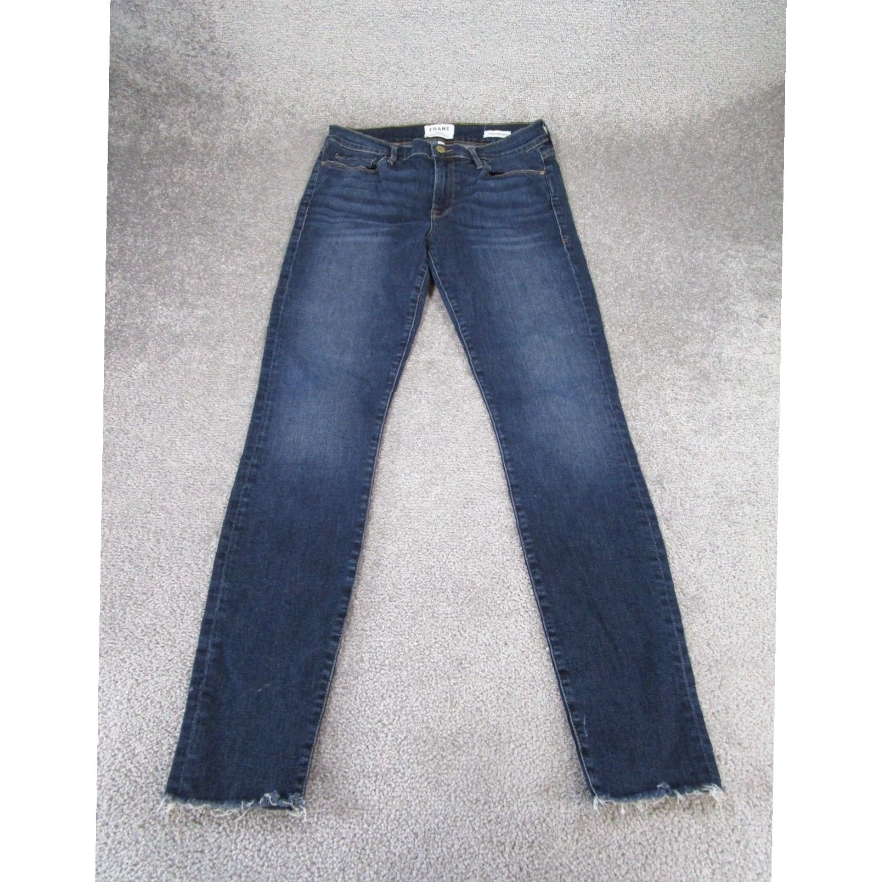 FRAME Le Skinny de Jeanne online Dark Wash Raw Hem Jeans 25