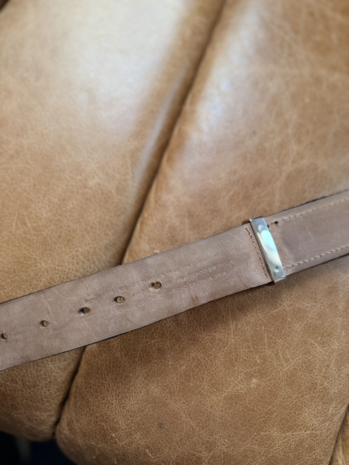 Balmain × H&M FW15 Black Silver Tip Belt Size 32 - 6 Thumbnail