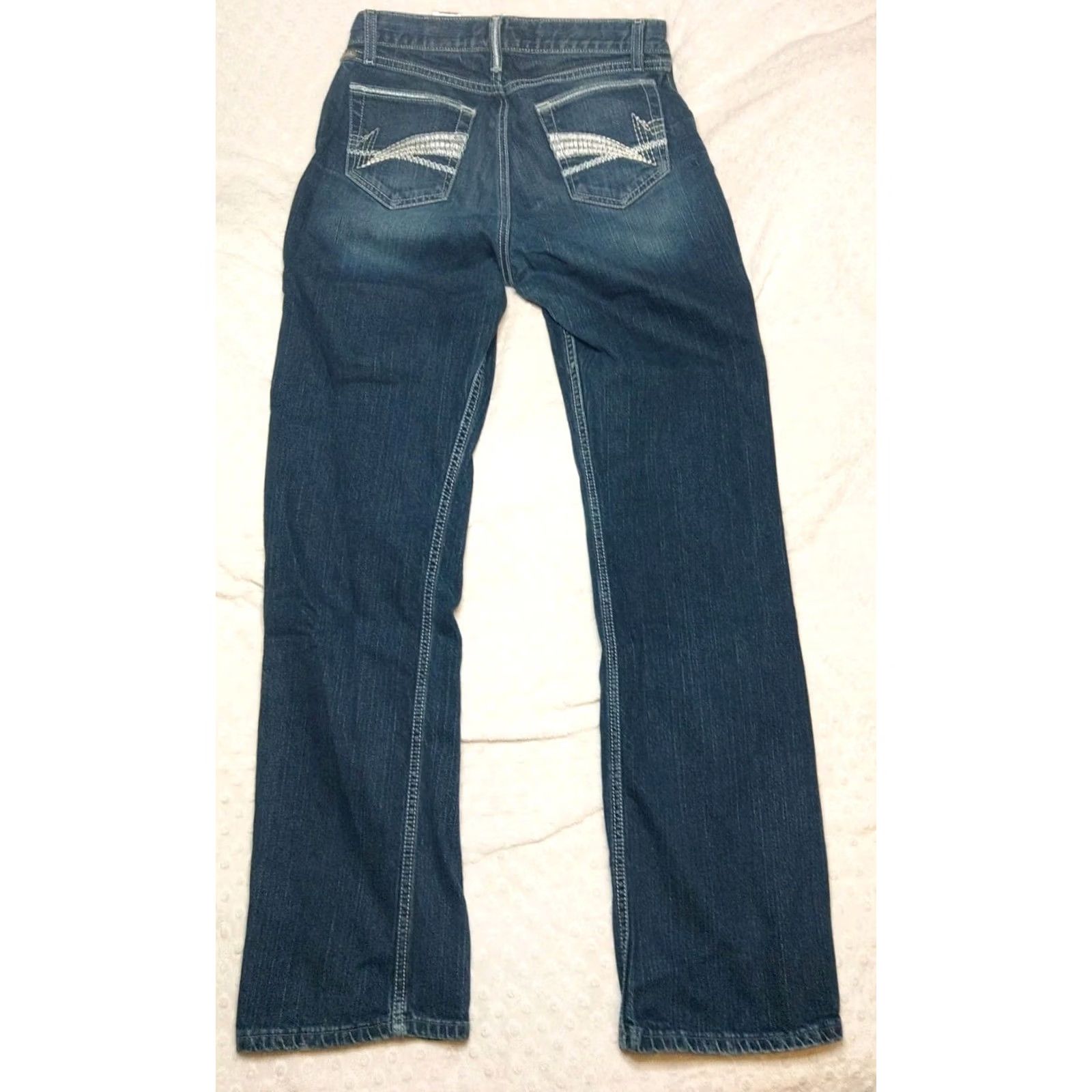 Vintage Cruel Girl Jeans Caroline Slim 9 Long Dark Wash 29x33 Denim Stretch 5-Pocket Womens Straight Blue Size 30" / US 8 / IT 44 - 7 Thumbnail