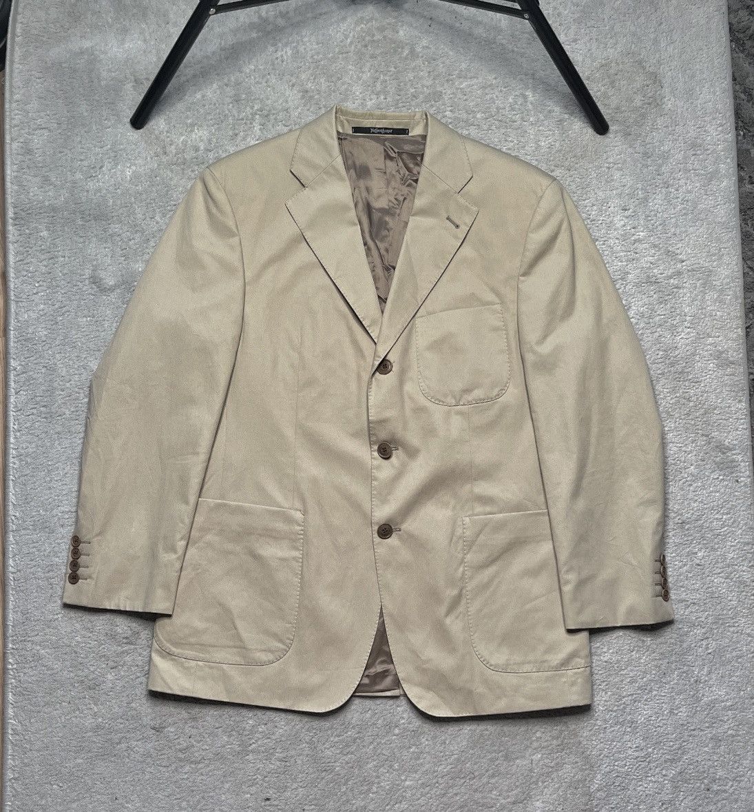 Yves Saint Laurent Designer Basic Beige Yves Saint Laurent Blazer elegant Size 54R - 1 Thumbnail