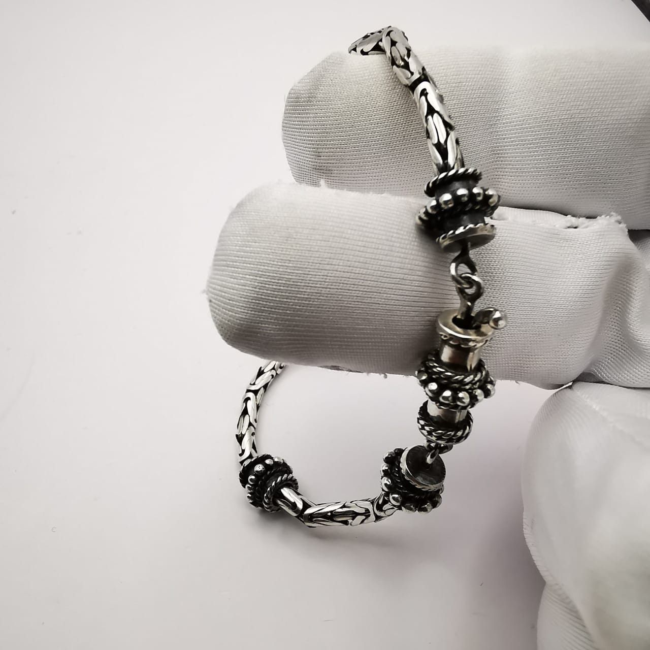 Sterling Silver Vintage Bracelet,925 Sterling Silver, Jewelry 14,3 g Size ONE SIZE - 4 Thumbnail