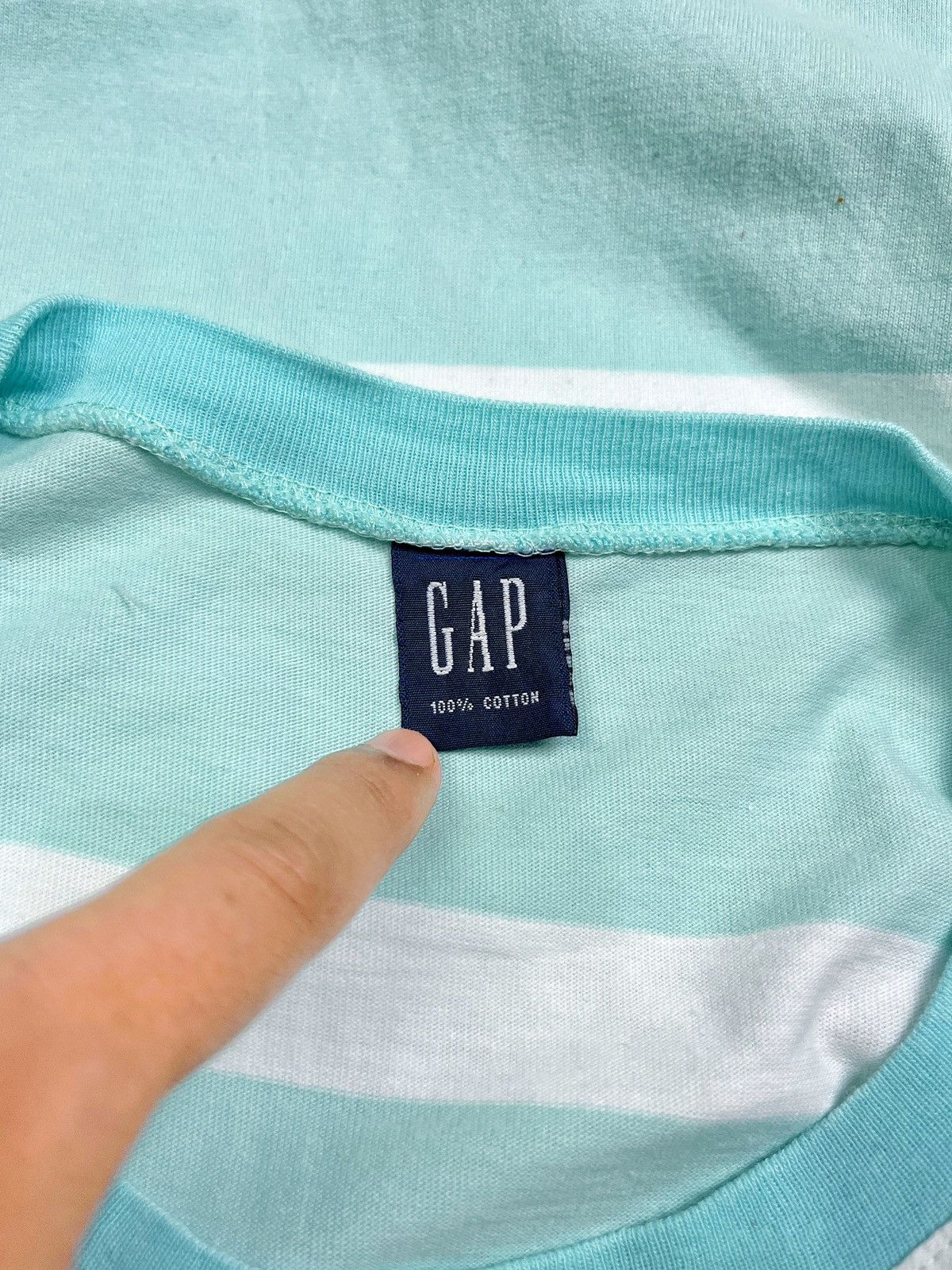 Gap Y2K GAP Stripes Two Tone Ringer Tee Size US L / EU 52-54 / 3 - 6 Thumbnail