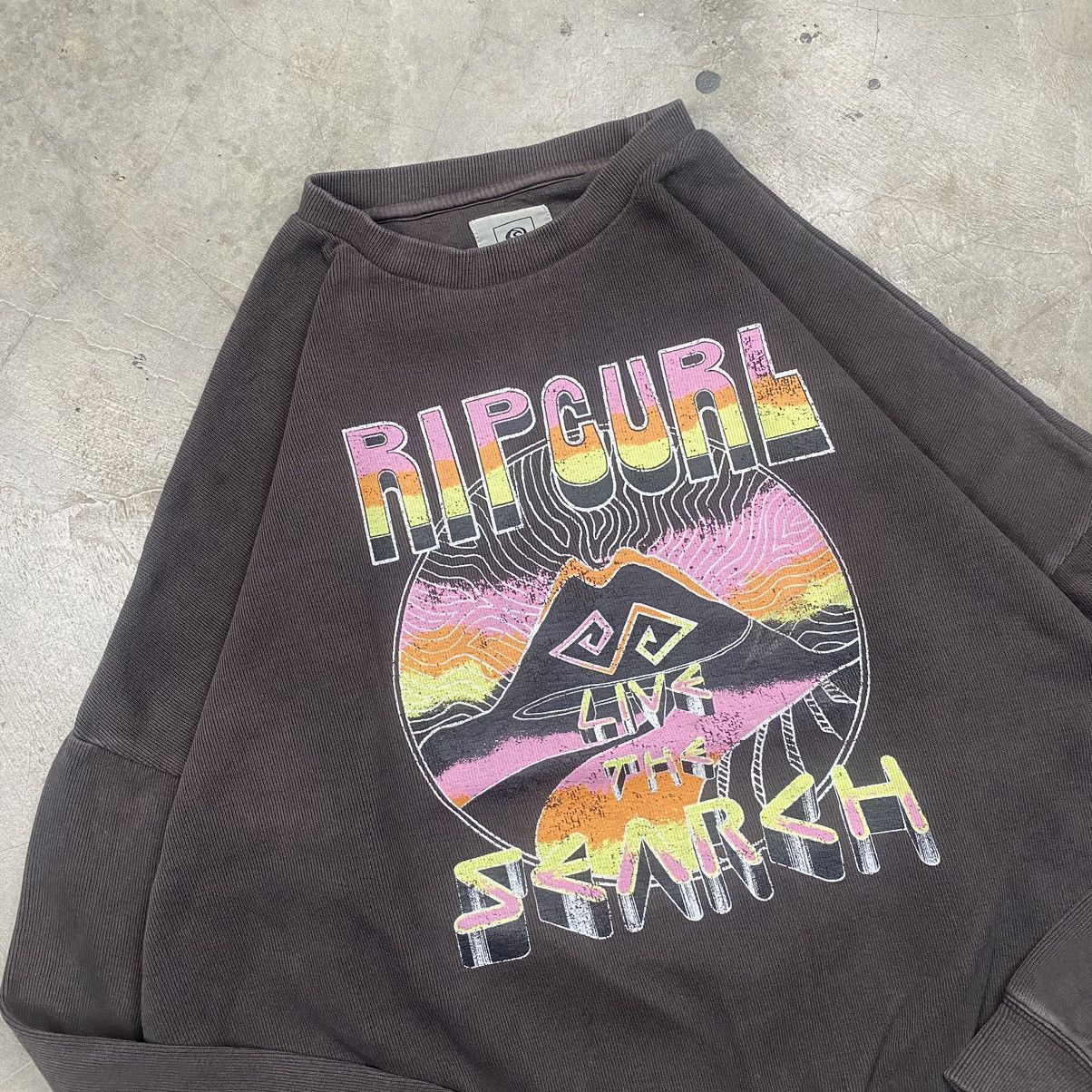 Rip Curl × Vintage y2k Ripcurl Dark Brown Boxy Oversize Crewneck Size US M / EU 48-50 / 2 - 2 Thumbnail