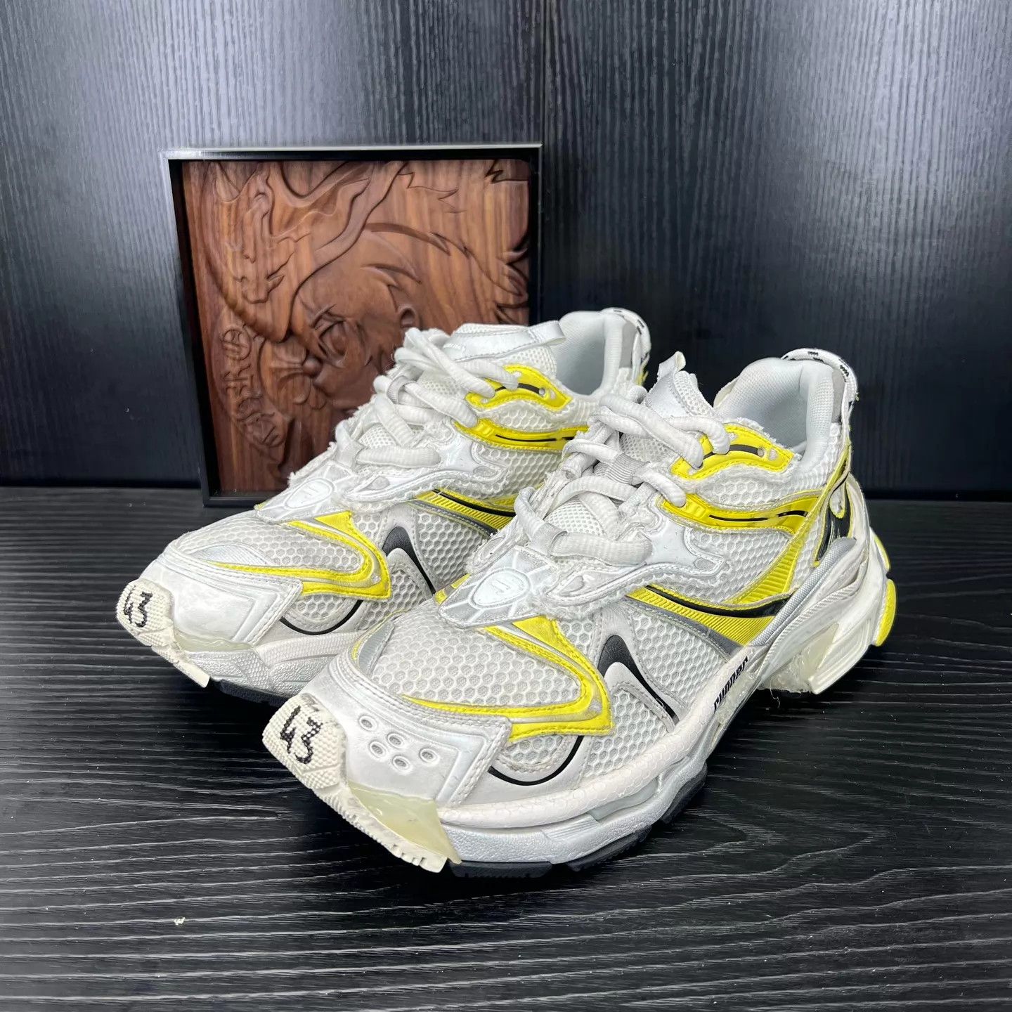 Balenciaga Balenciaga Runner Distressed Gray Yellow 43 Size US 10 / EU 43 - 1 Thumbnail