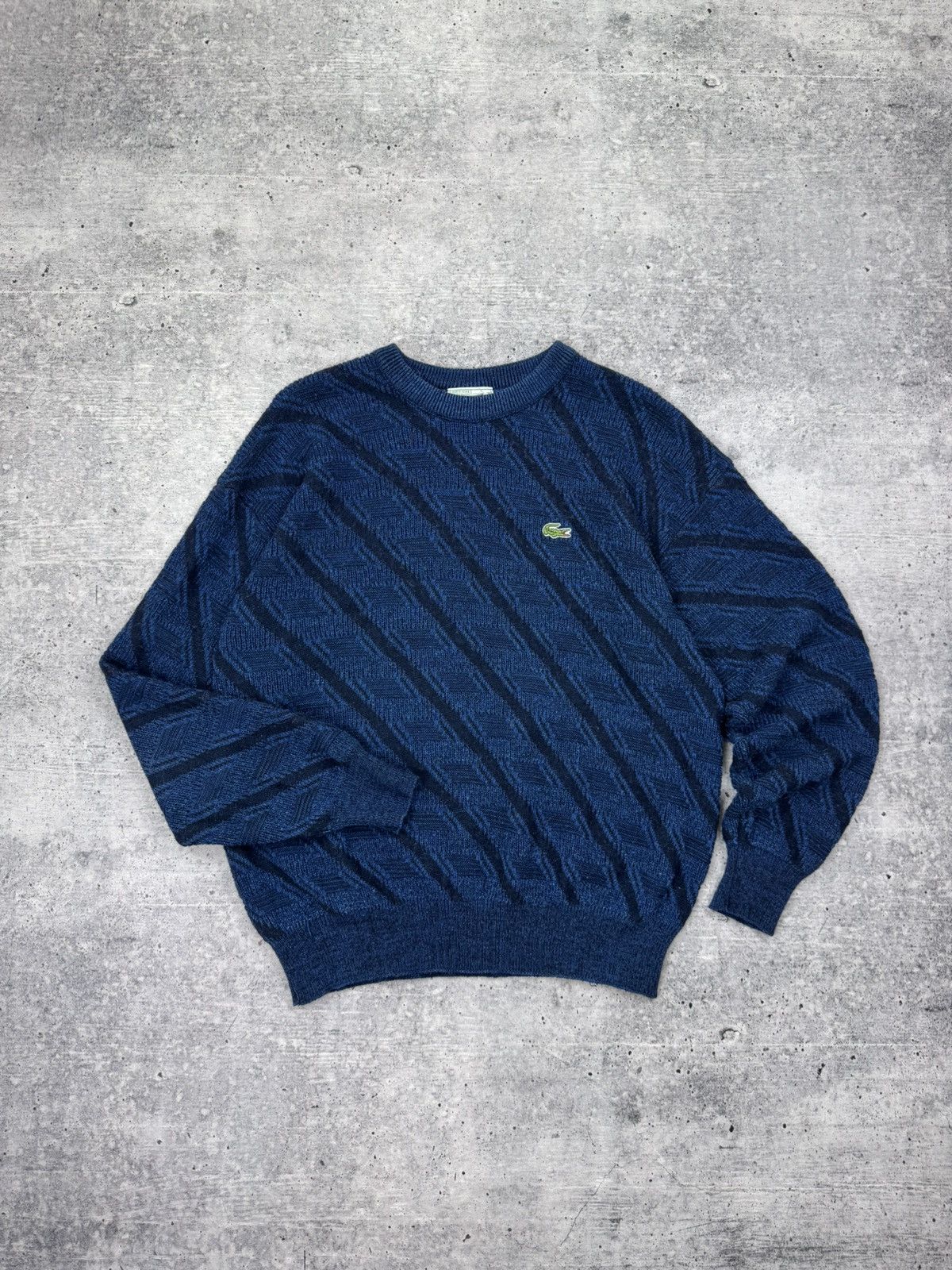 Lacoste Chemise Lacoste Vintage 90’s Style Wool Blue Sweater Men L Size US L / EU 52-54 / 3 - 1 Thumbnail