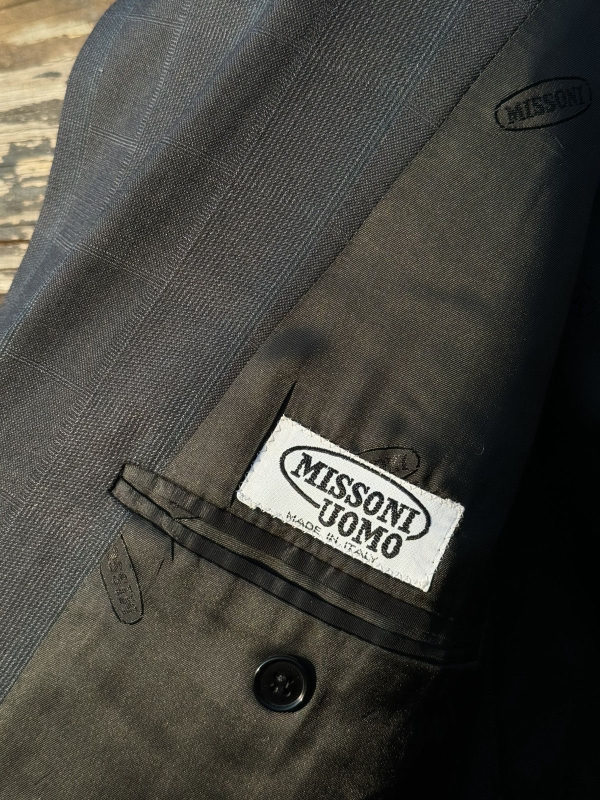 Missoni Missoni Uomo Gray Double Breasted Blazer Lin and wool Size 40R - 10 Thumbnail