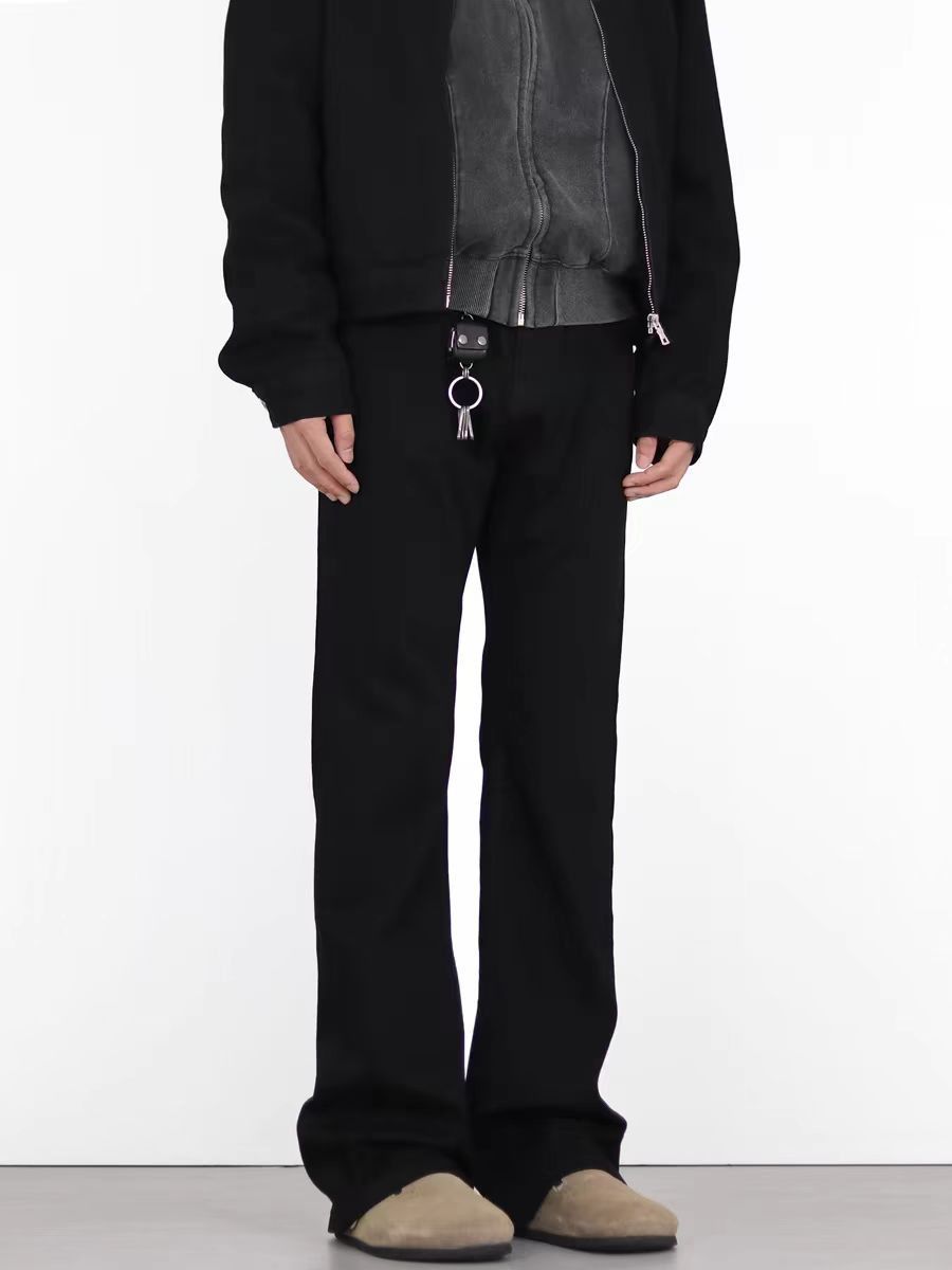 Japanese Brand × Jean Black Machete Micro Flare High Street Jeans Size US 33 - 3 Thumbnail