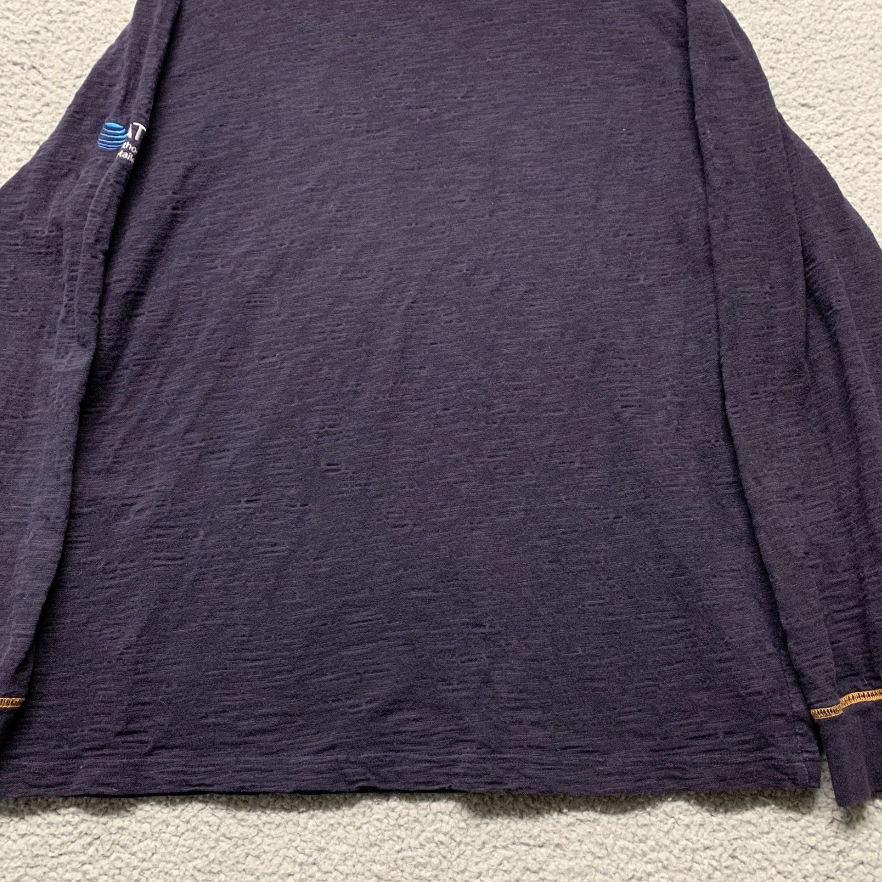 Urban Outfitters VINTAGE The Outfitters Mens Tee Size L Navy Blue 1 Zip Pocket Orange Trim Logo on Sleeve Size US L / EU 52-54 / 3 - 6 Thumbnail