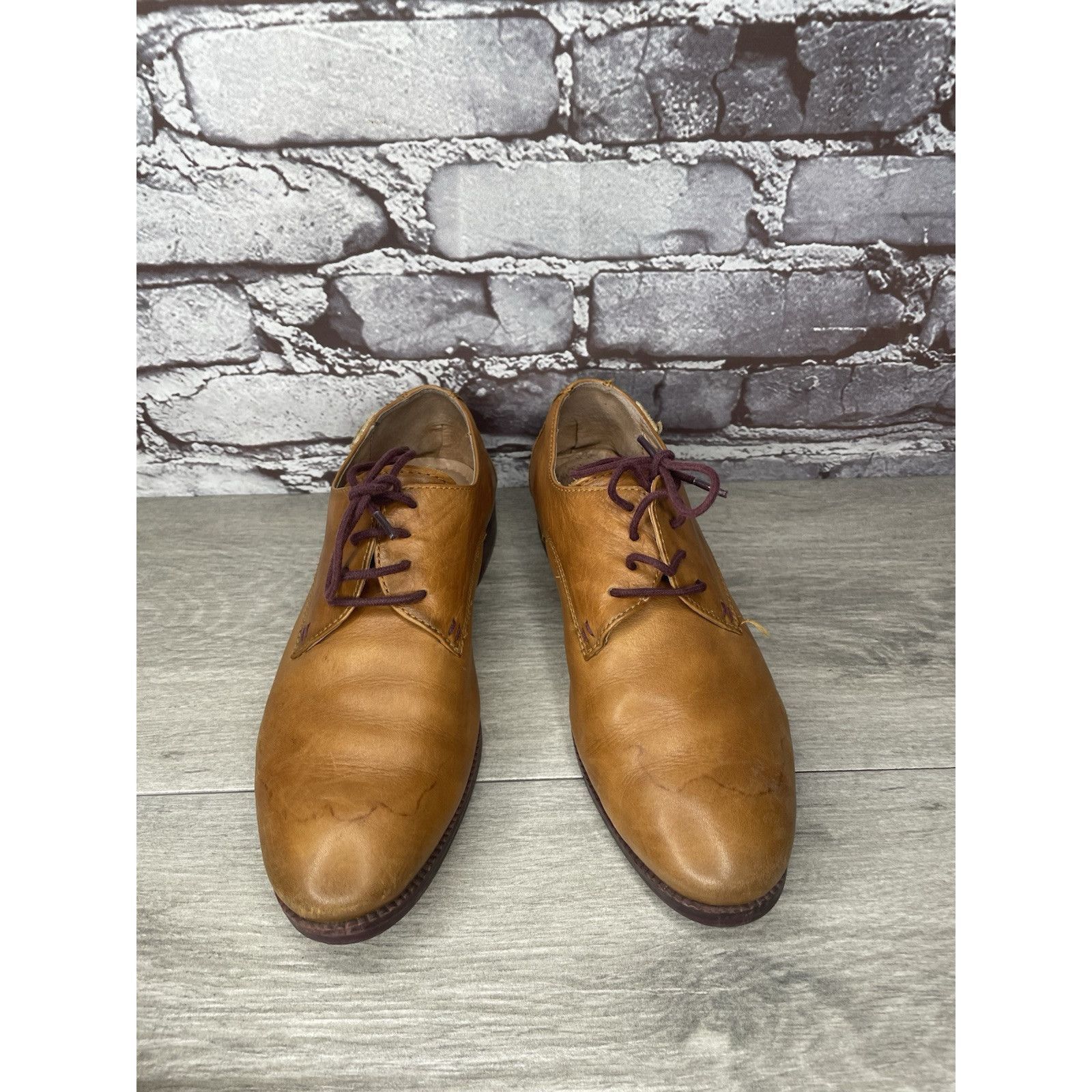 Other Pikolinos Brown Leather Lace Up Plain Oxfords Shoes Women Sz Size US 7.5 / IT 37.5 - 3 Thumbnail