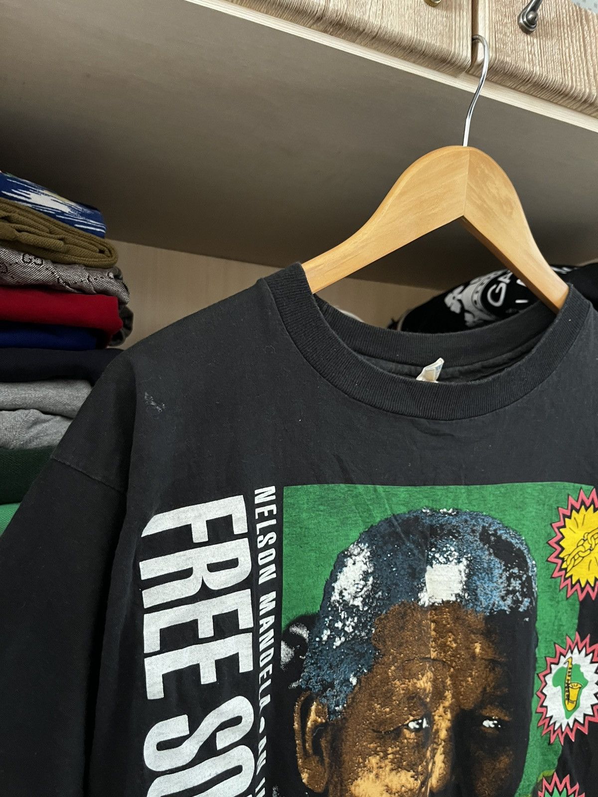 Vintage Nelson Mandela Vintage 1990 Streetwear T-Shirt Tee Size US XL / EU 56 / 4 - 4 Thumbnail