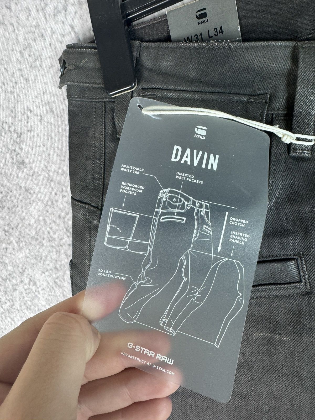 G-Star G-Star RAW 31x34 Davin 3D Tapered Jeans Pants Size US 32 / EU 48 - 4 Thumbnail