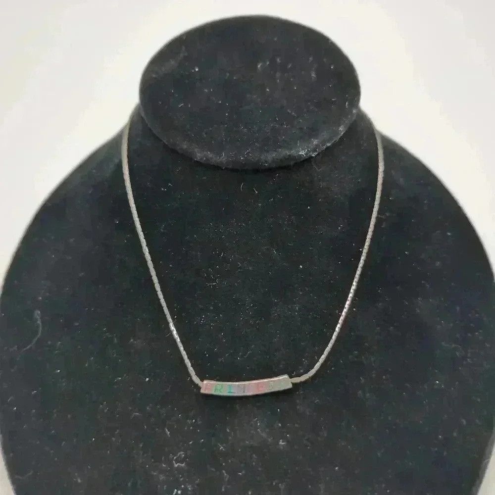 Designer Silver Tone Princess Necklace 15 inch Size ONE SIZE - 2 Thumbnail