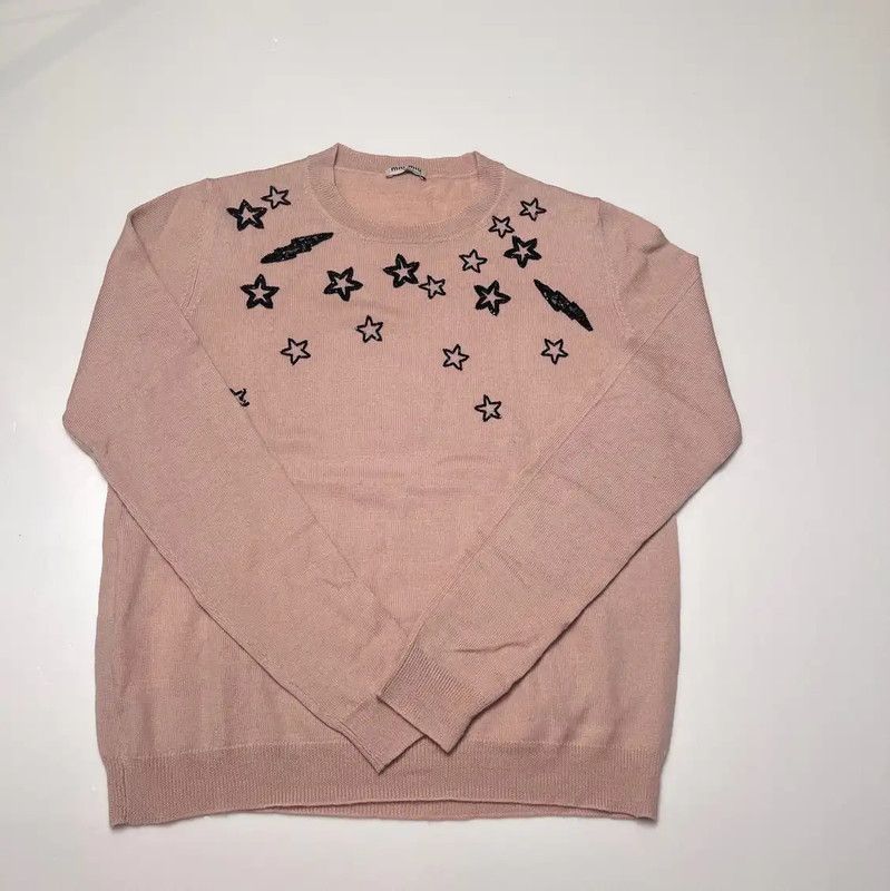 Miu Miu Pink Long Sleeve Sweater for Women 0089