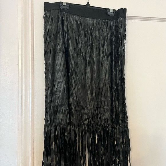 Other DO+BE Do & Be Black Pencil Fringe Tassel Skirt Size 28" / US 6 / IT 42 - 4 Thumbnail