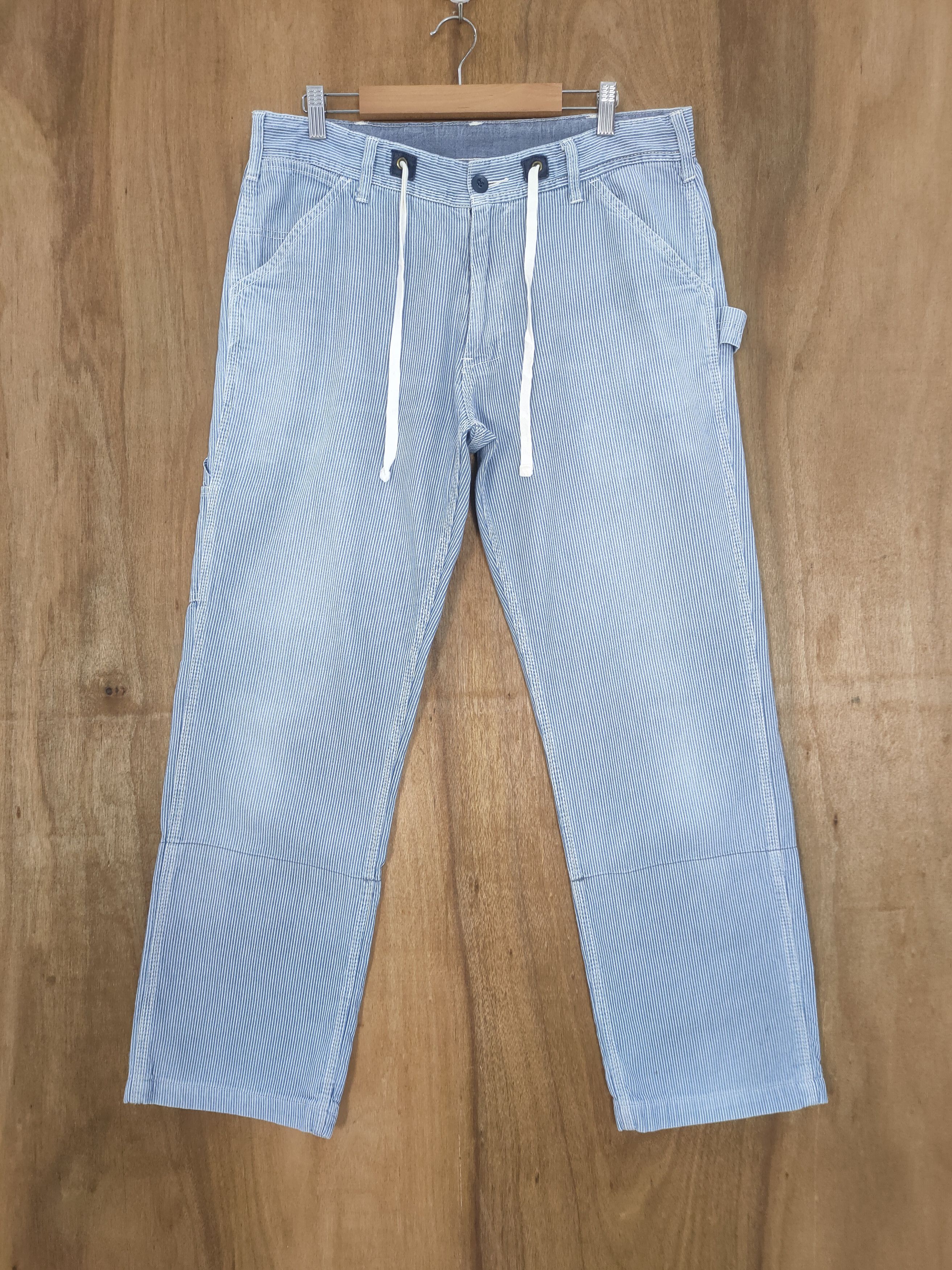Oshkosh VINTAGE OSHKOSH HICKORY STRIPE CARGO PANTS Size US 34 / EU 50 - 1 Thumbnail